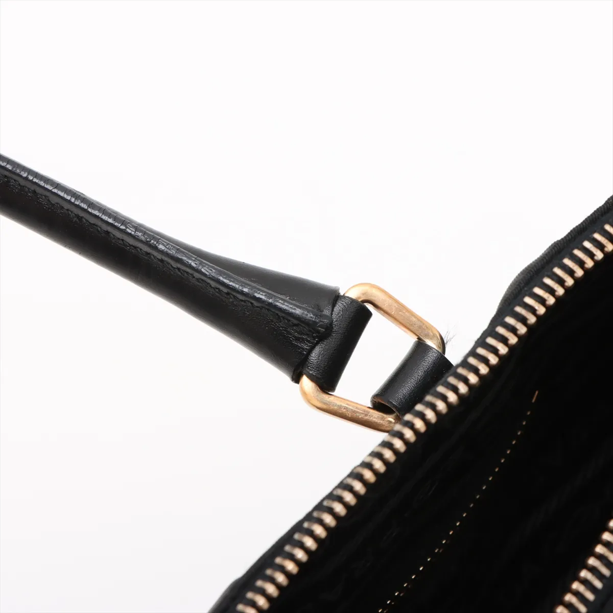 Tessuto Nylon x Leather Handbag Black BR0345 Bearer Guarantee — view 15