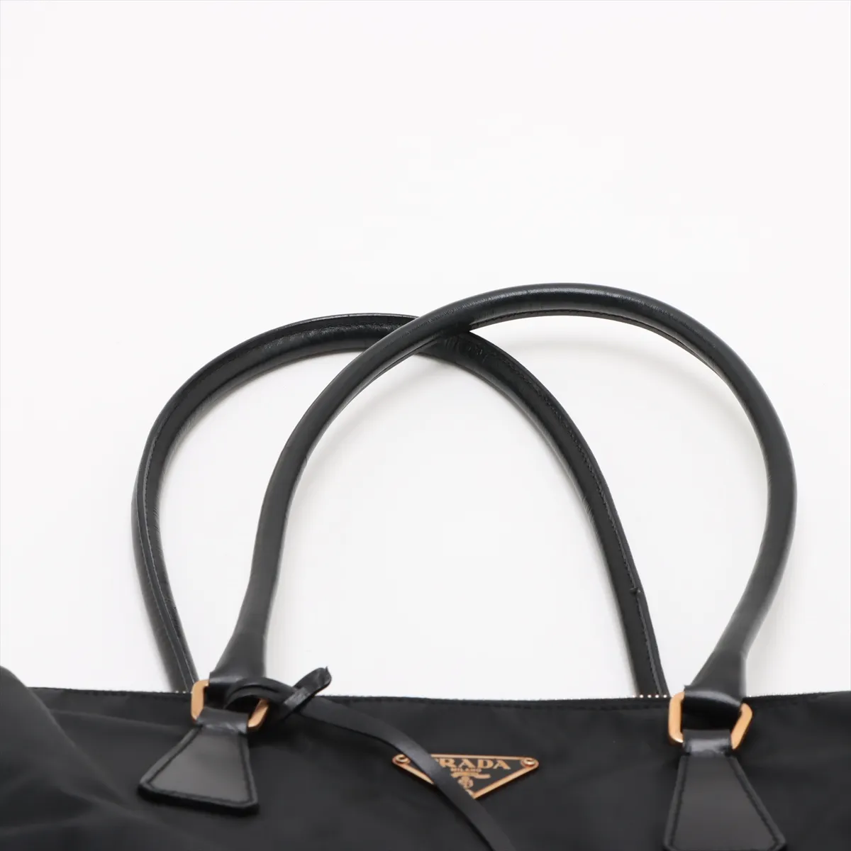 Tessuto Nylon x Leather Handbag Black BR0345 Bearer Guarantee — view 6