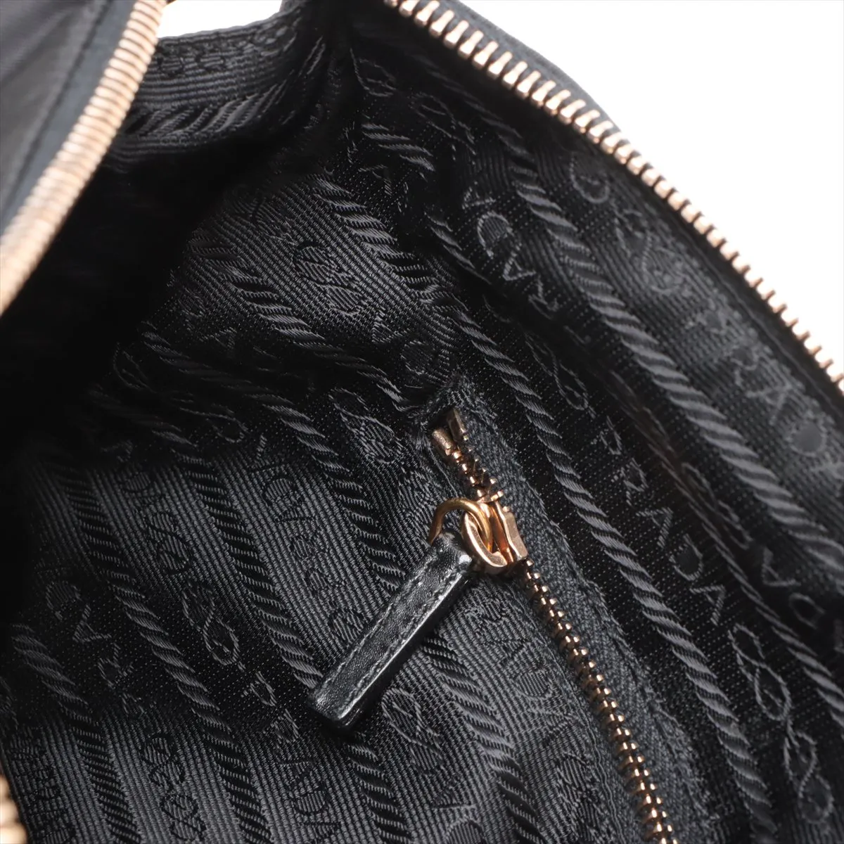 Tessuto Nylon x Leather Handbag Black BR0345 Bearer Guarantee — view 10