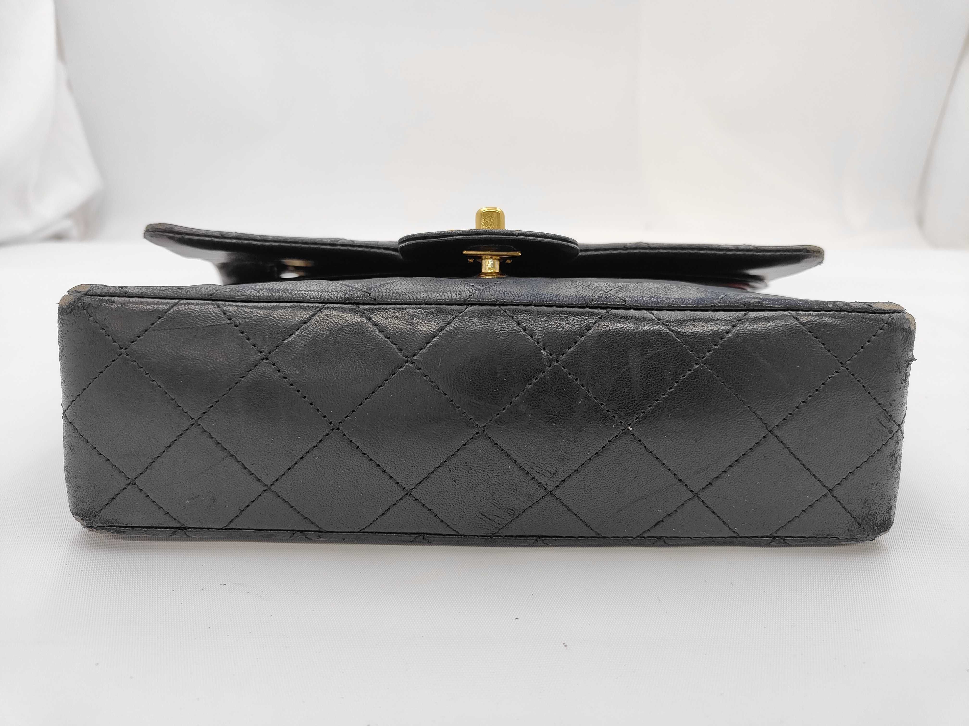 Matelassé Double Flap Double Chain Shoulder Bag, Lambskin, Black, Gold Hardware, Shoulder Bag — view 5