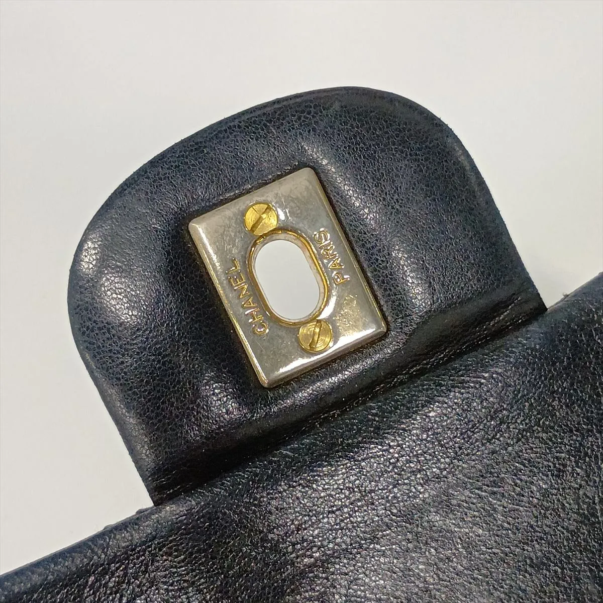 Matelassé 25 Lambskin Double Flap Double Chain Bag, Black with Gold Hardware, 1220306, Series 1, A01112 — view 15
