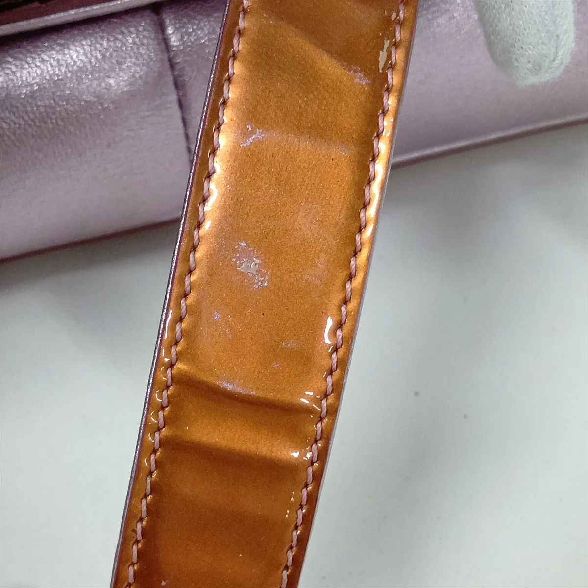 Boy Chanel 25 Patent Leather Chain Shoulder Bag, Orange, Silver Hardware, 19437088, Serial Number 19-series, A67086 — view 9