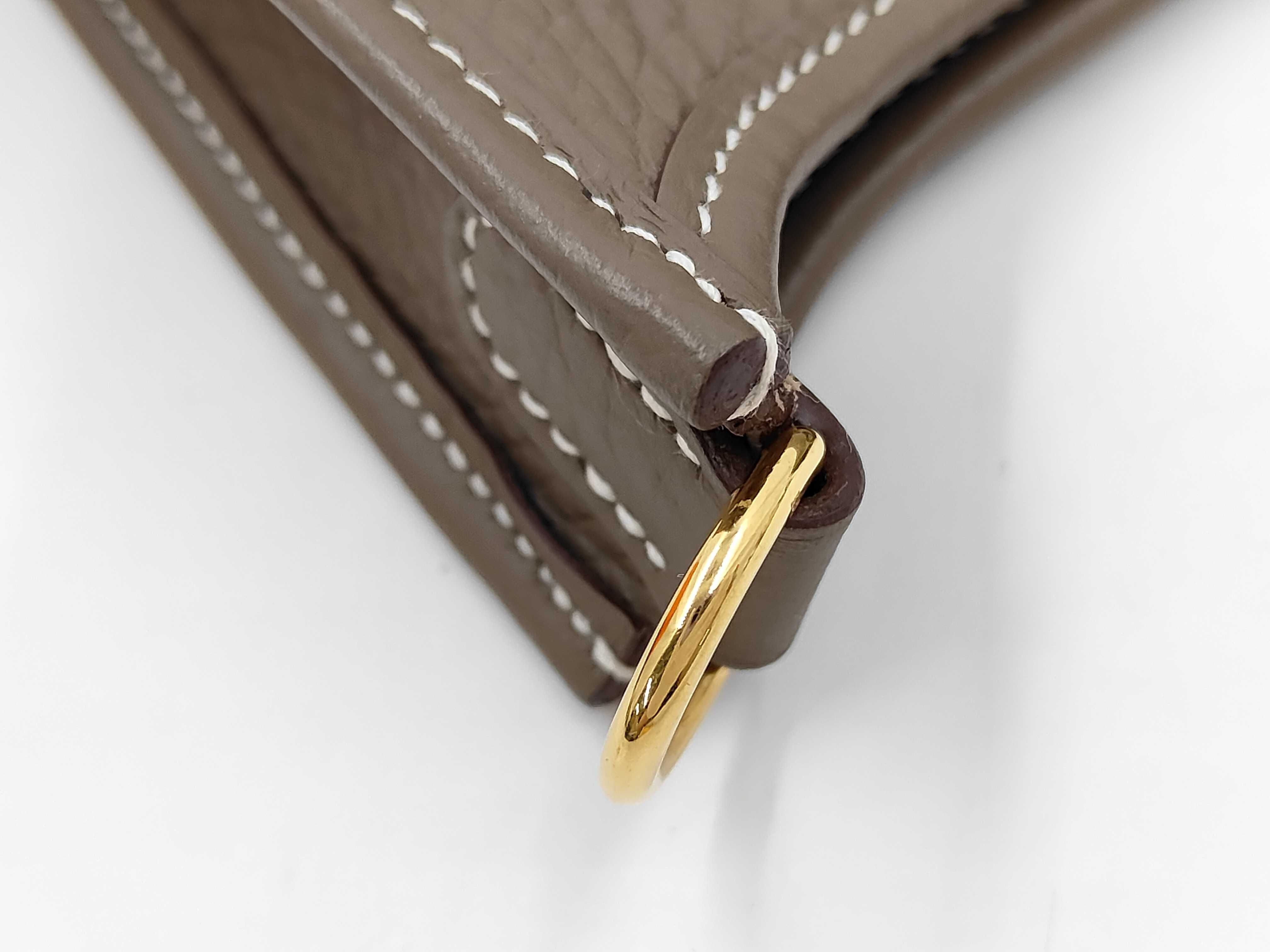 Evelyne TPM Shoulder Bag, 2024 Model, Etoupe, Gold Hardware, W Stamp. — view 5