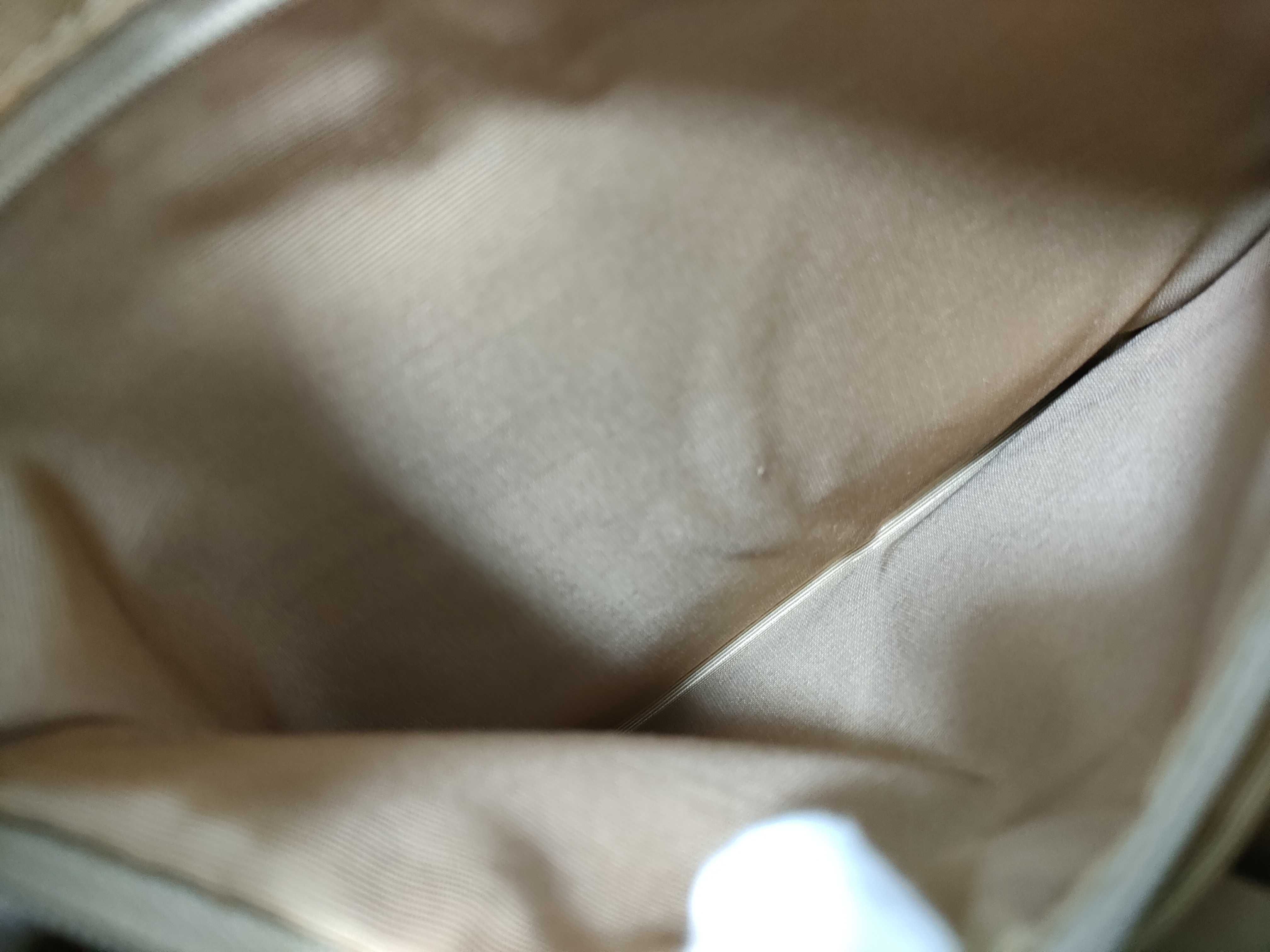 check pattern x leather tote bag (with some discoloration) — view 11