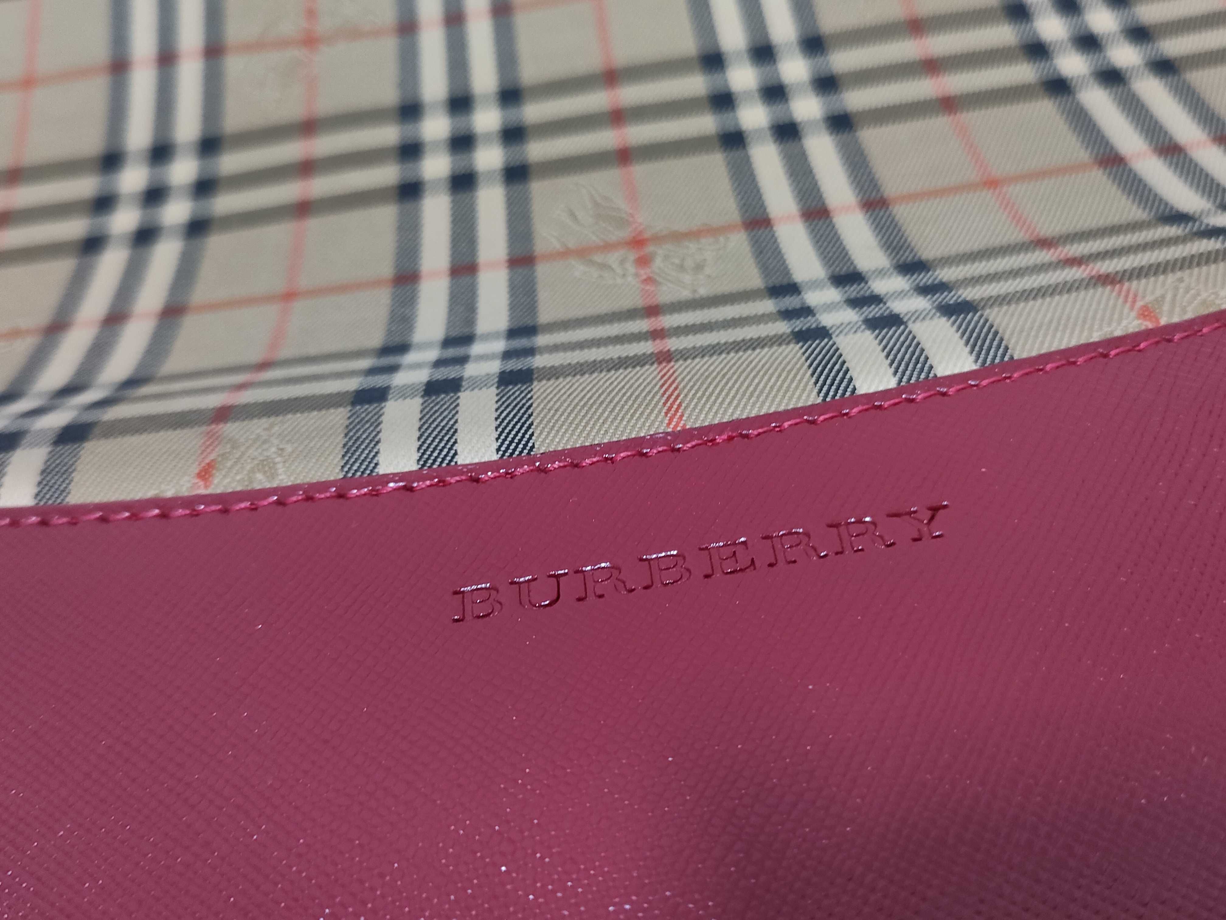 check pattern x leather tote bag (with some discoloration) — view 12
