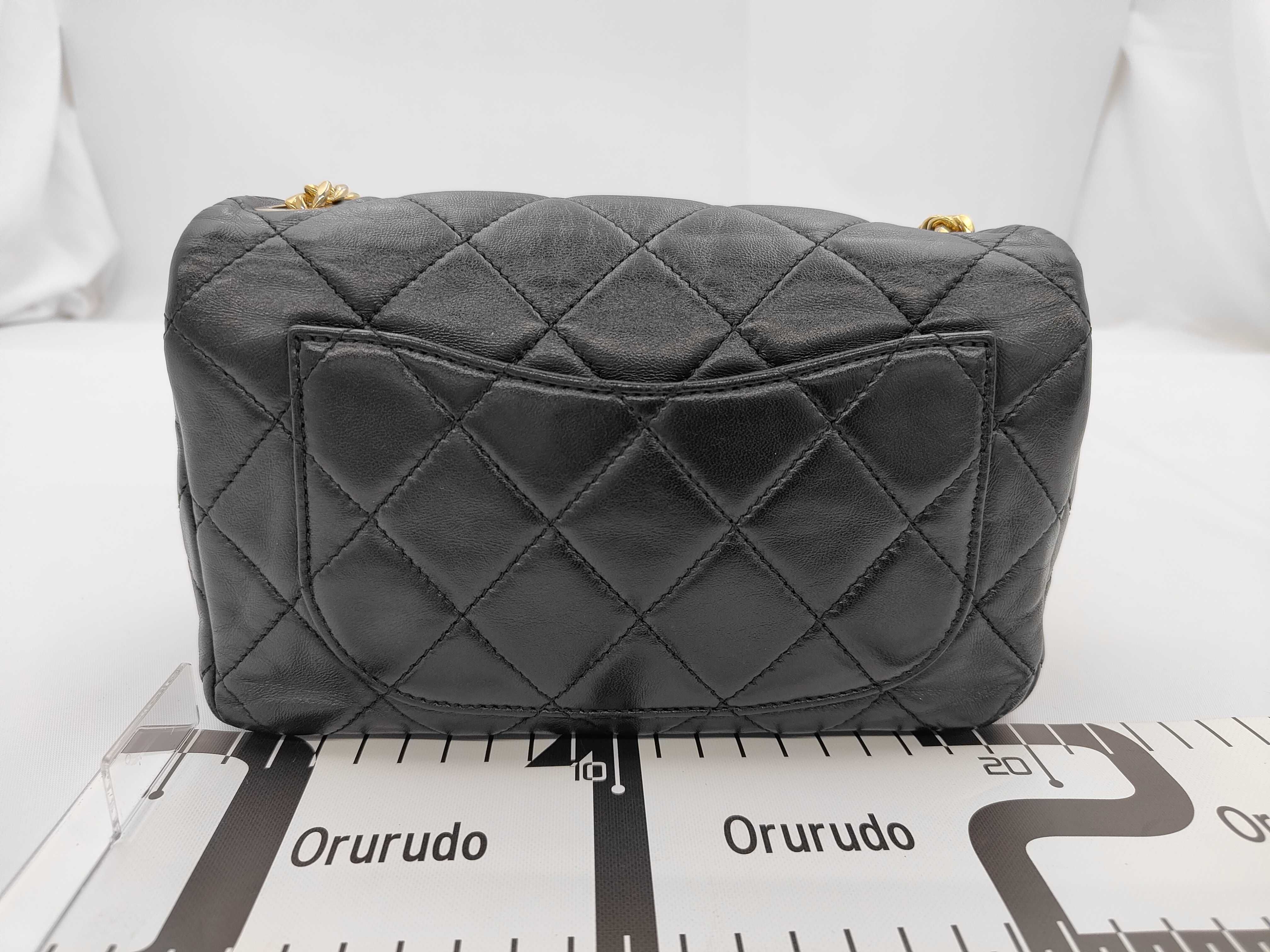 Mini Matelassé Lambskin Black Chain Shoulder Bag — view 2