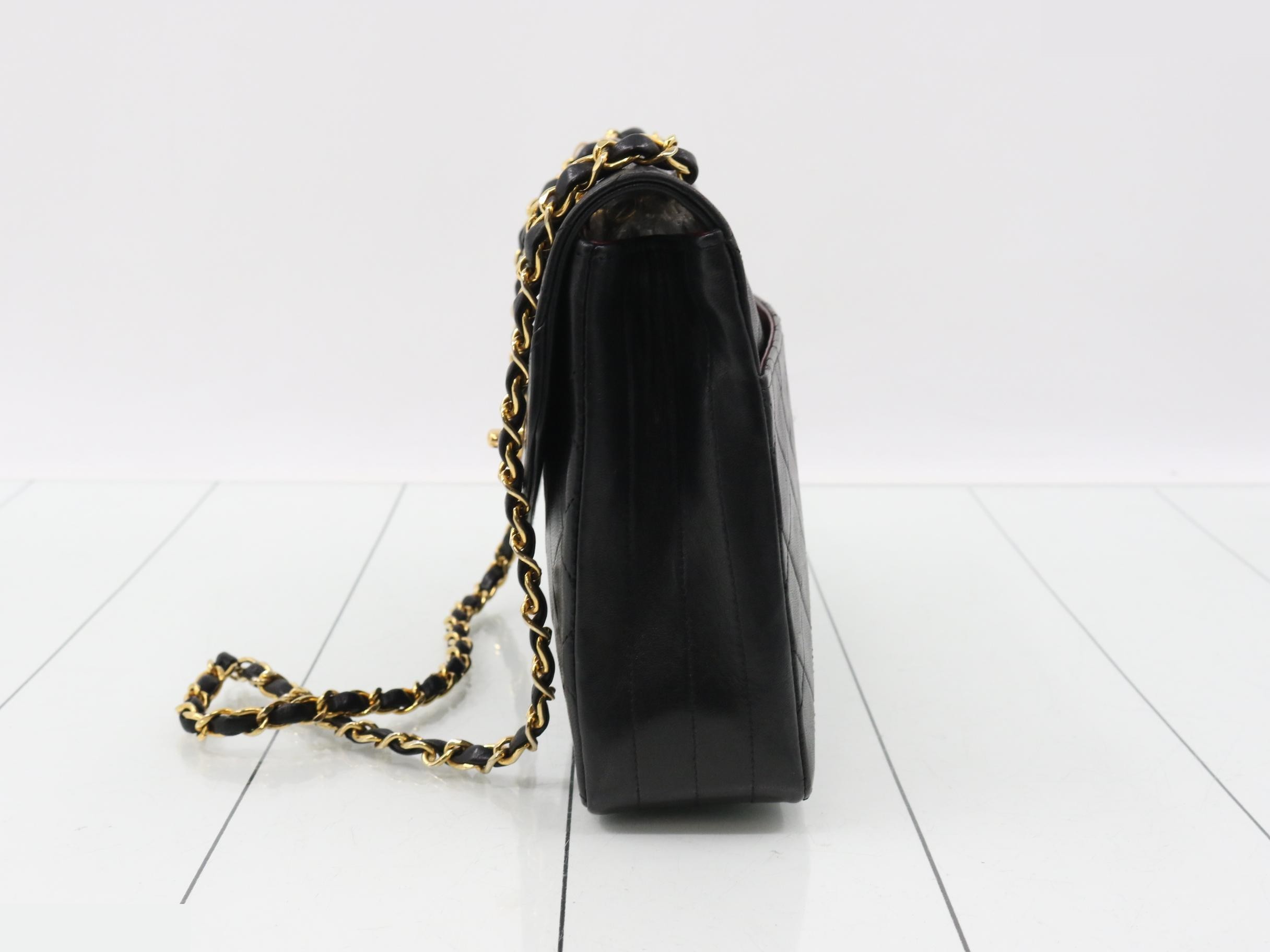 Matelassé Lambskin Chain Shoulder Bag (with original seal) — view 3