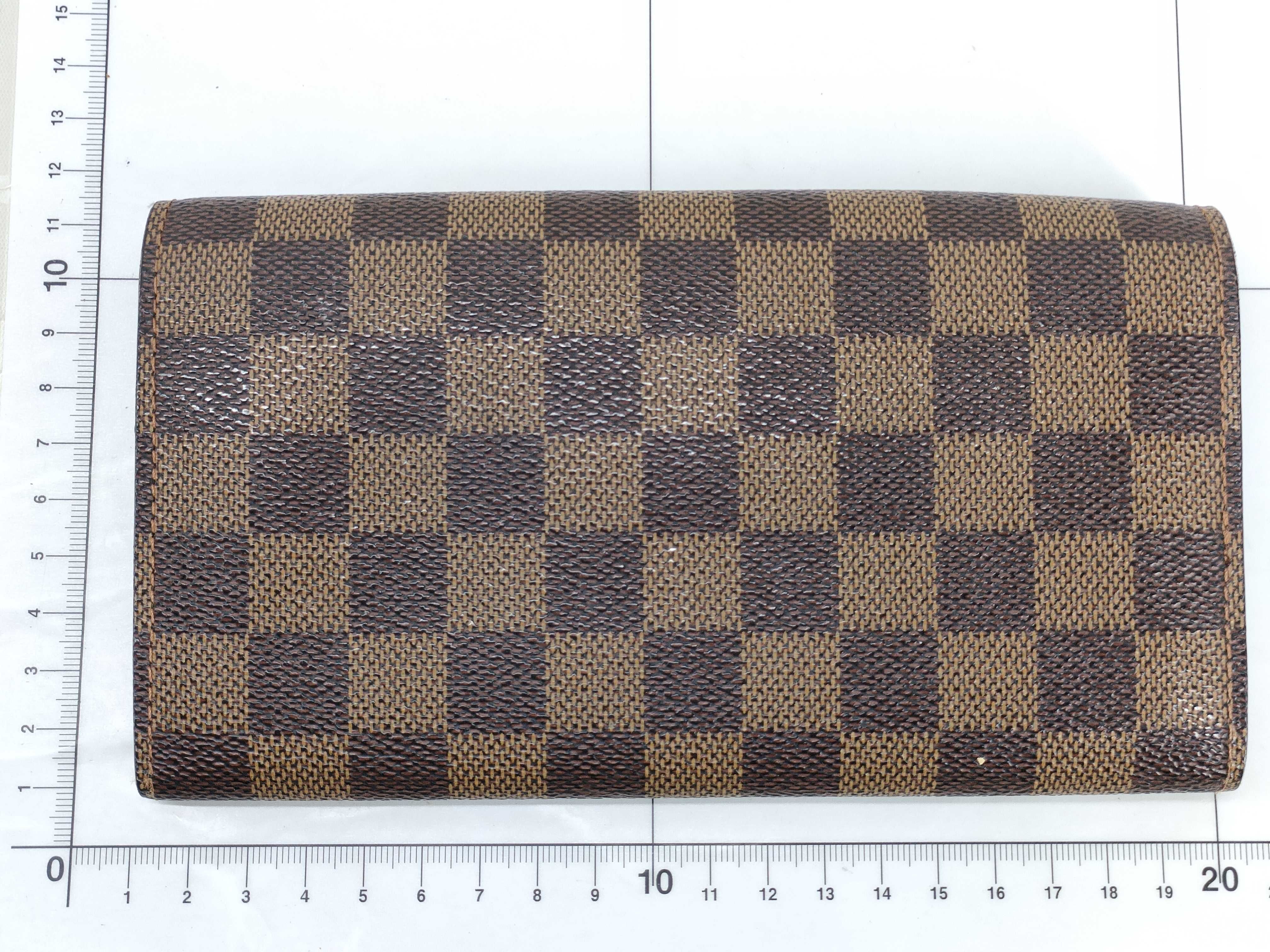 Damier Louis Vuitton Damier N61725 Long Wallet Portefeuille Sarah Snap Closure Brown N61725 CA0053 Wallet — view 2