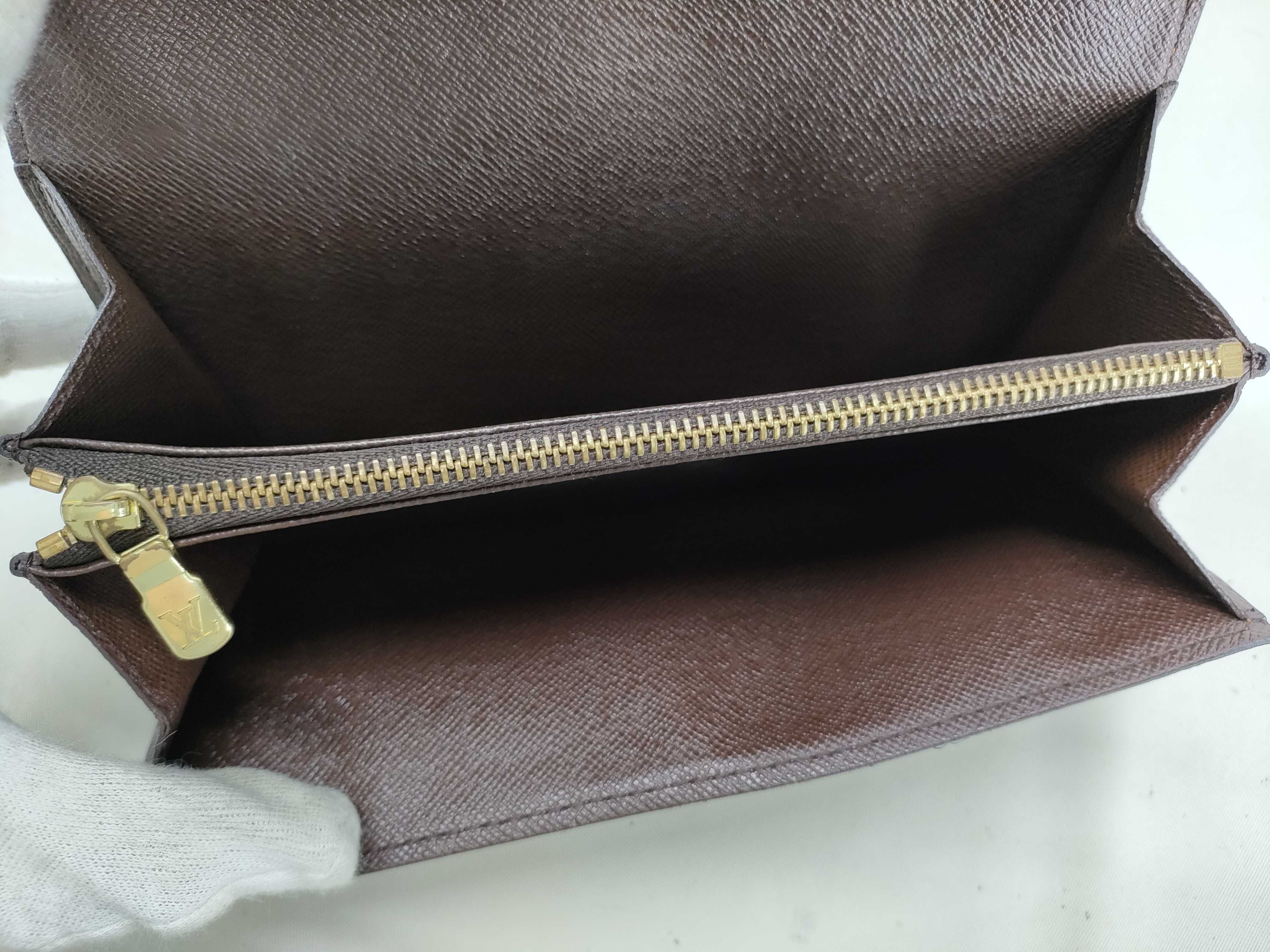Damier Louis Vuitton Damier N61725 Long Wallet Portefeuille Sarah Snap Closure Brown N61725 CA0053 Wallet — view 11