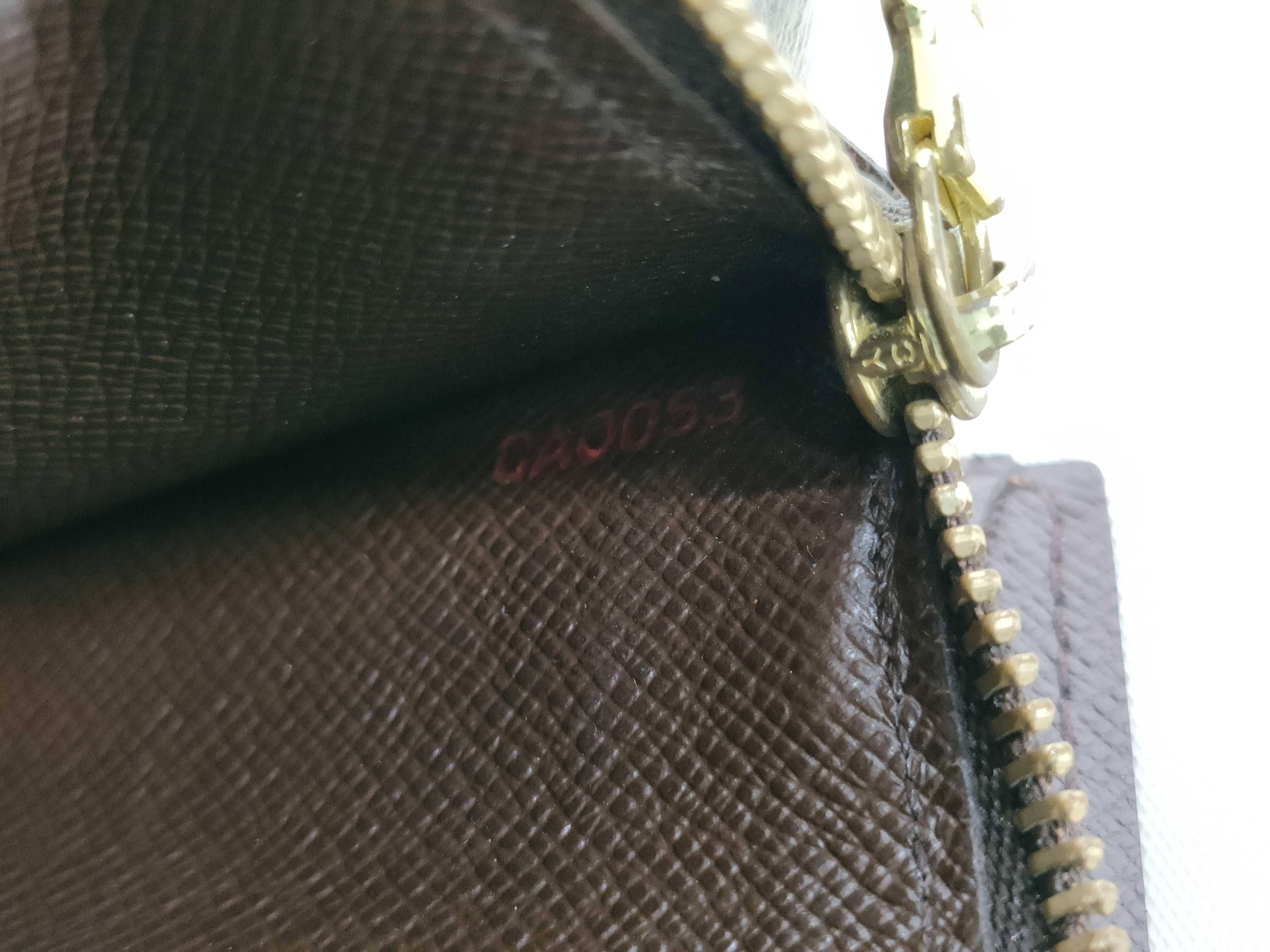Damier Louis Vuitton Damier N61725 Long Wallet Portefeuille Sarah Snap Closure Brown N61725 CA0053 Wallet — view 15