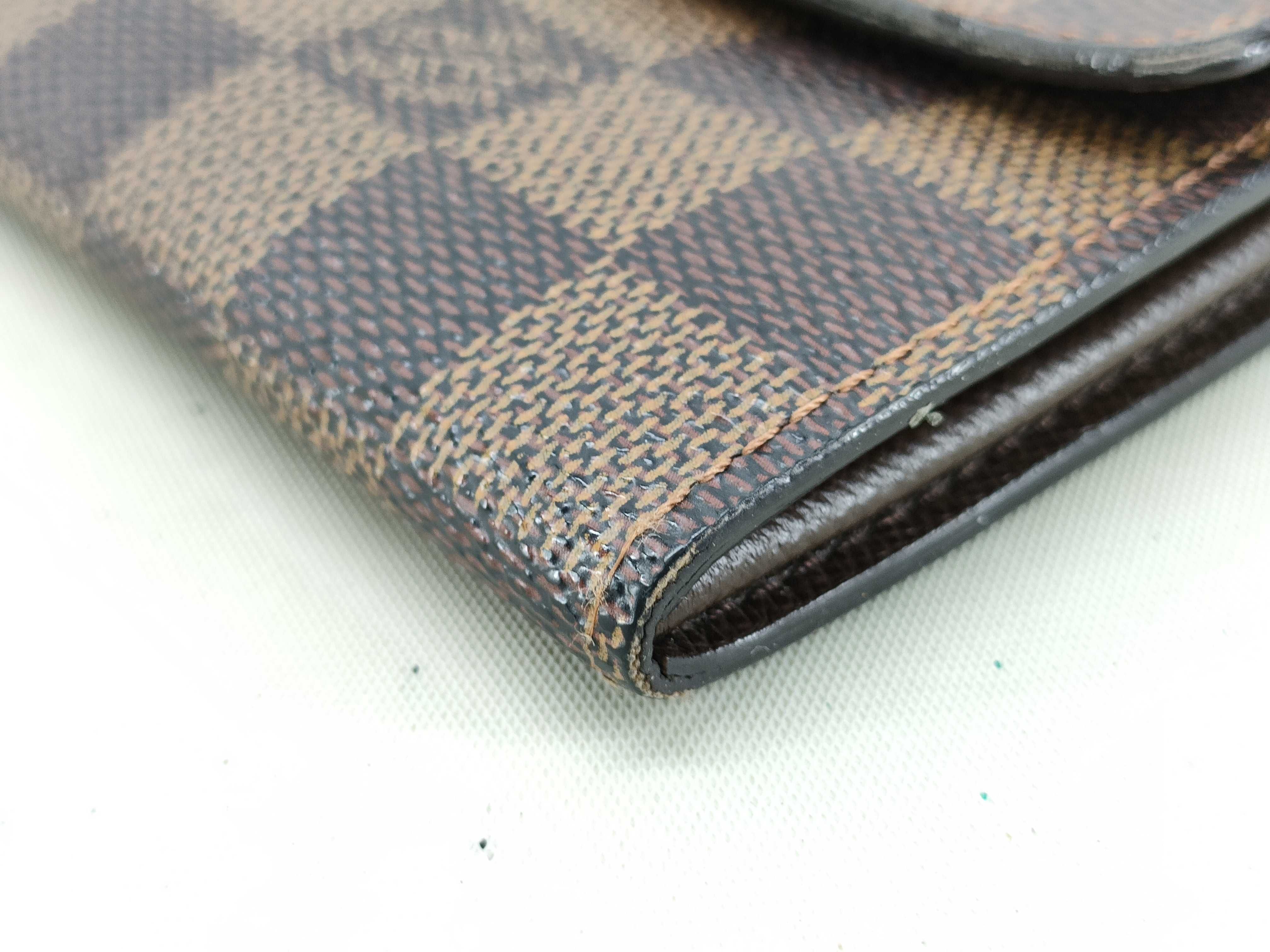 Damier Louis Vuitton Damier N61725 Long Wallet Portefeuille Sarah Snap Closure Brown N61725 CA0053 Wallet — view 3