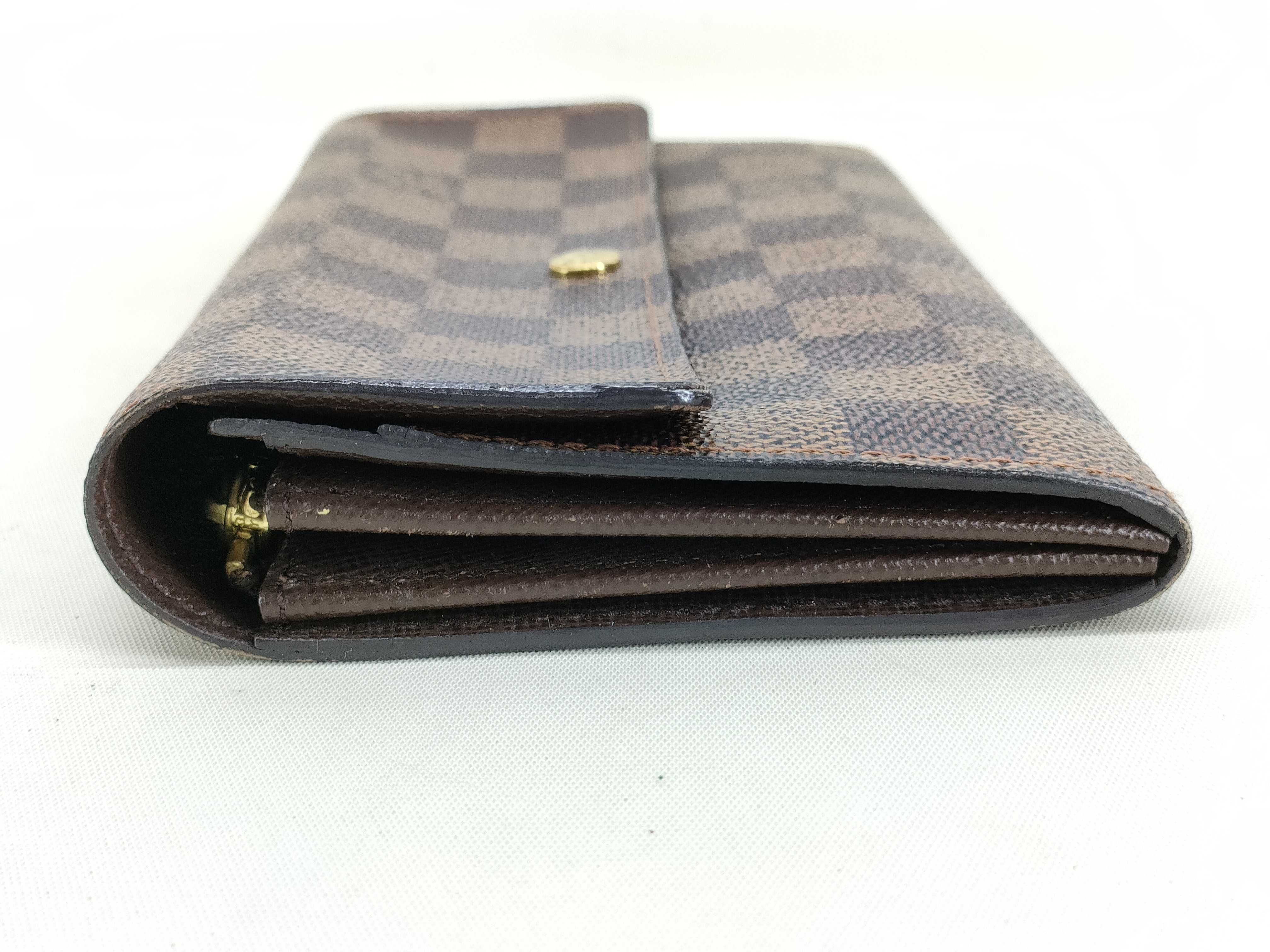 Damier Louis Vuitton Damier N61725 Long Wallet Portefeuille Sarah Snap Closure Brown N61725 CA0053 Wallet — view 5