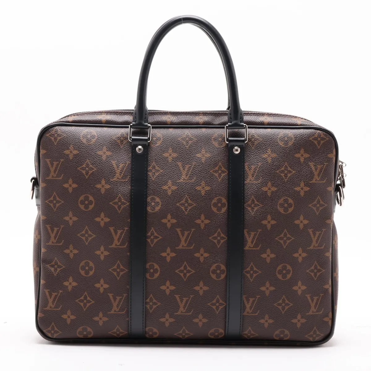 Monogram Macassar Port Document Voyage PM M52005 GI4128 Brown x Black (RFID detected) — view 2