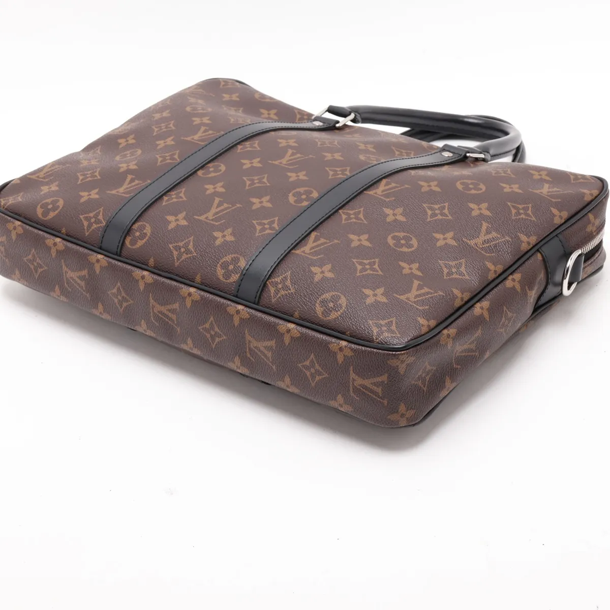 Monogram Macassar Port Document Voyage PM M52005 GI4128 Brown x Black (RFID detected) — view 3