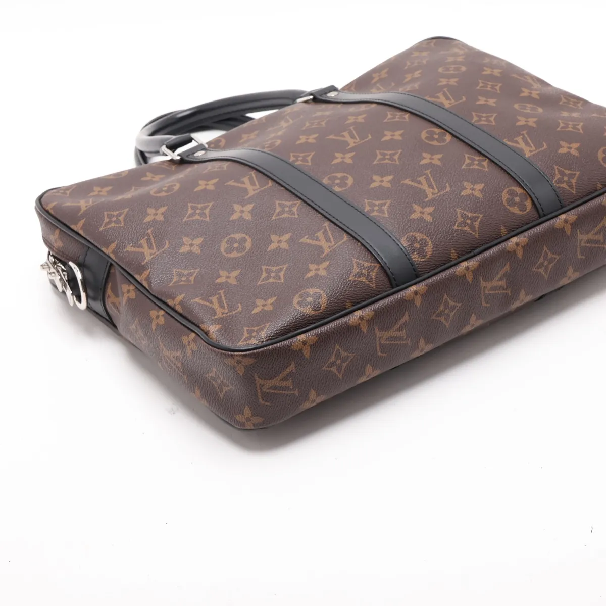 Monogram Macassar Port Document Voyage PM M52005 GI4128 Brown x Black (RFID detected) — view 4