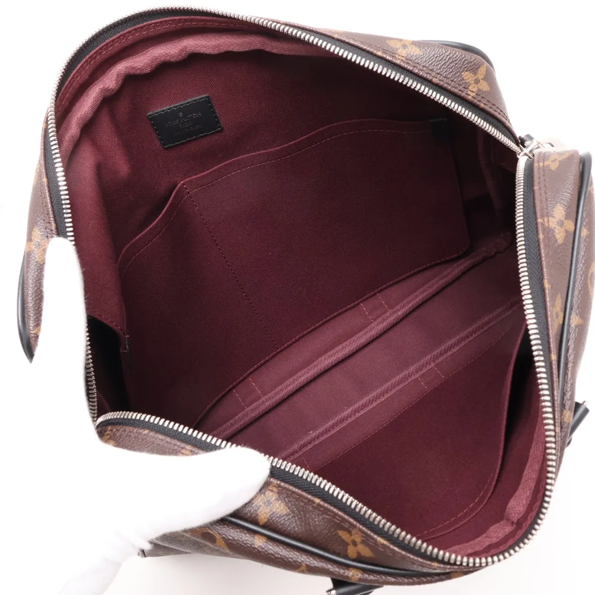 Monogram Macassar Port Document Voyage PM M52005 GI4128 Brown x Black (RFID detected) — view 8