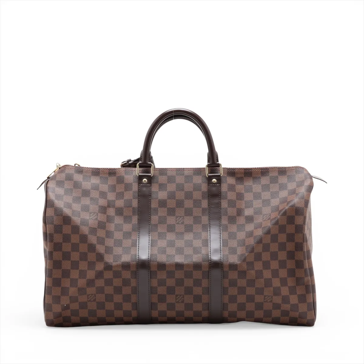 Damier Keepall 50 N41427 MB4102 Brown with initials — view 2