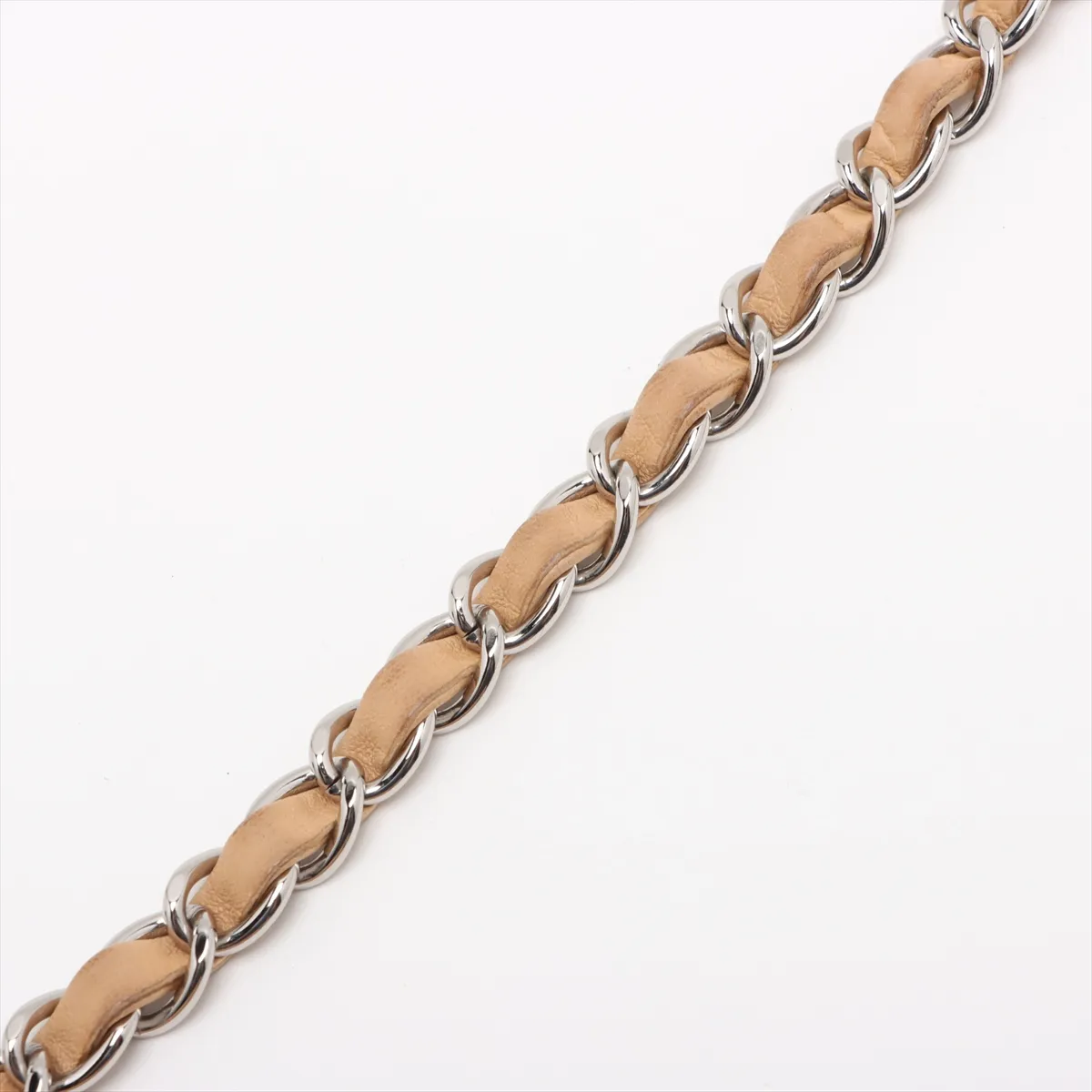 Matelasse Lambskin Single Flap Single Chain Bag Beige Silver Hardware 10242065 10s — view 14