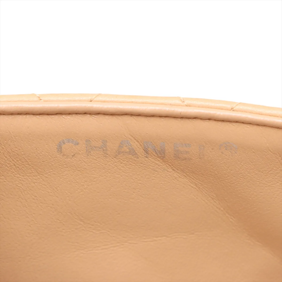Matelasse Lambskin Single Flap Single Chain Bag Beige Silver Hardware 10242065 10s — view 9