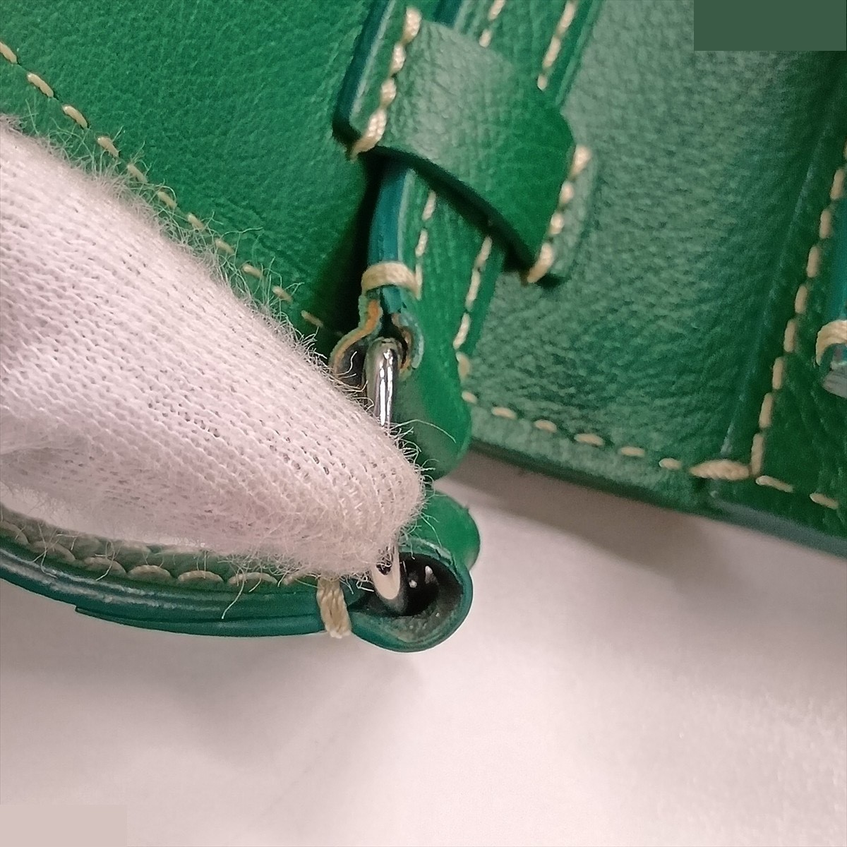 Sheepple Pouch Wallet, PVC x Leather Shoulder Bag, Green — view 10