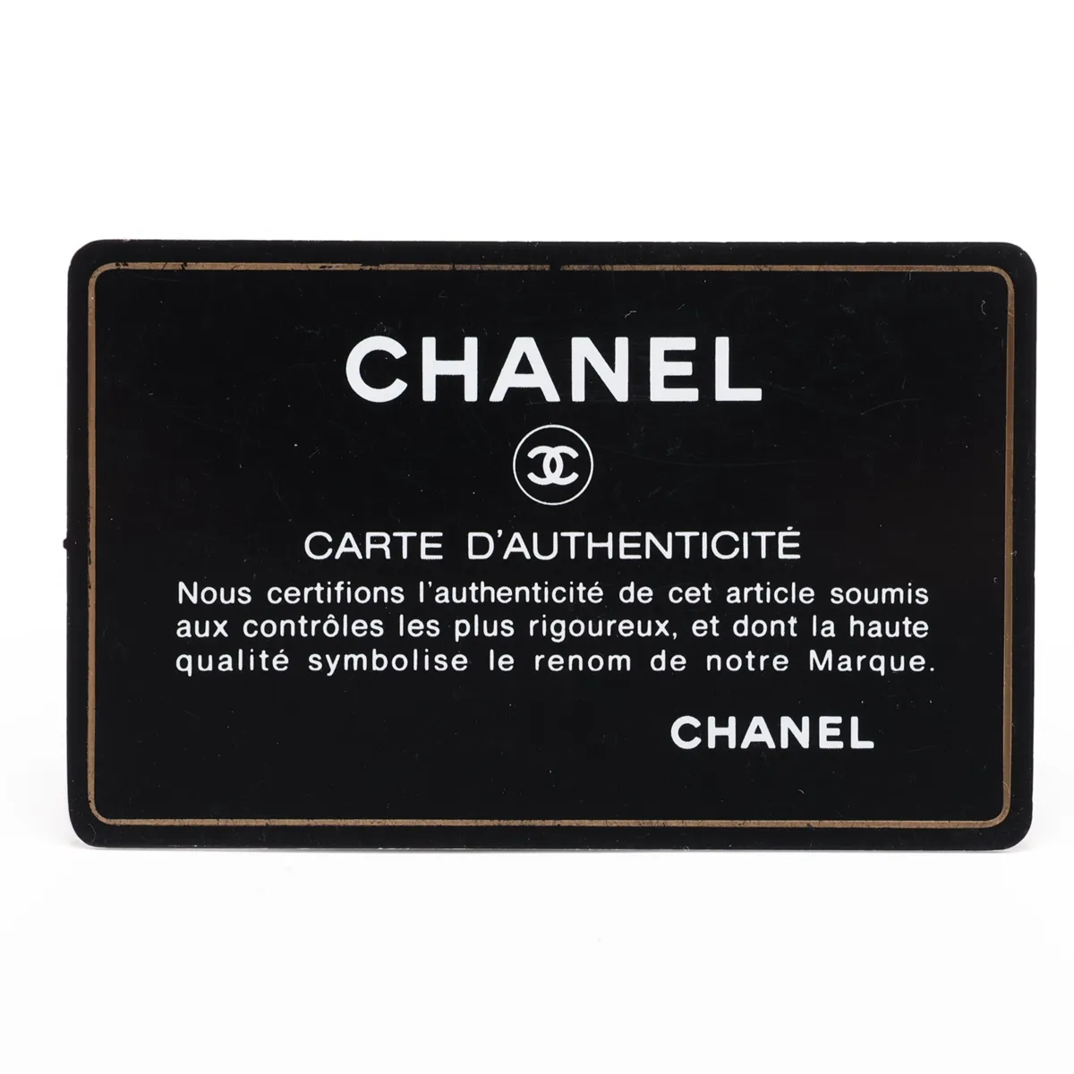 Gabrielle de Chanel Vintage Calfskin Chain Shoulder Bag, Beige x Black, Gold x Silver Hardware, 28993561, Serial Number 28 — view 10