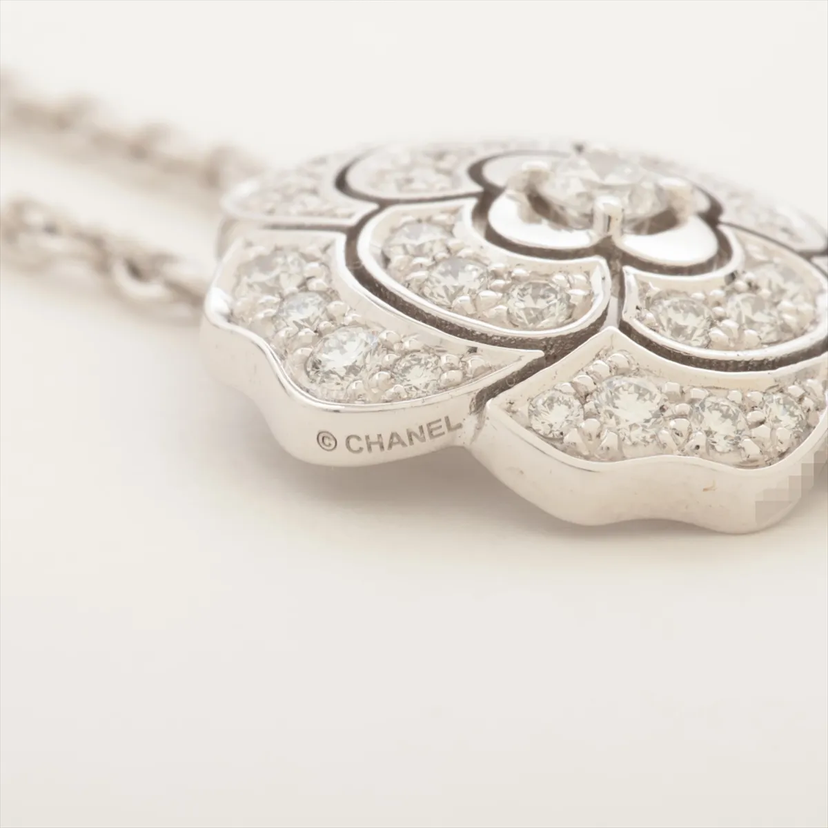 Camellia Diamond Necklace 750(WG) 6.5g EC1865 Crab spring exposed J12071 — view 4