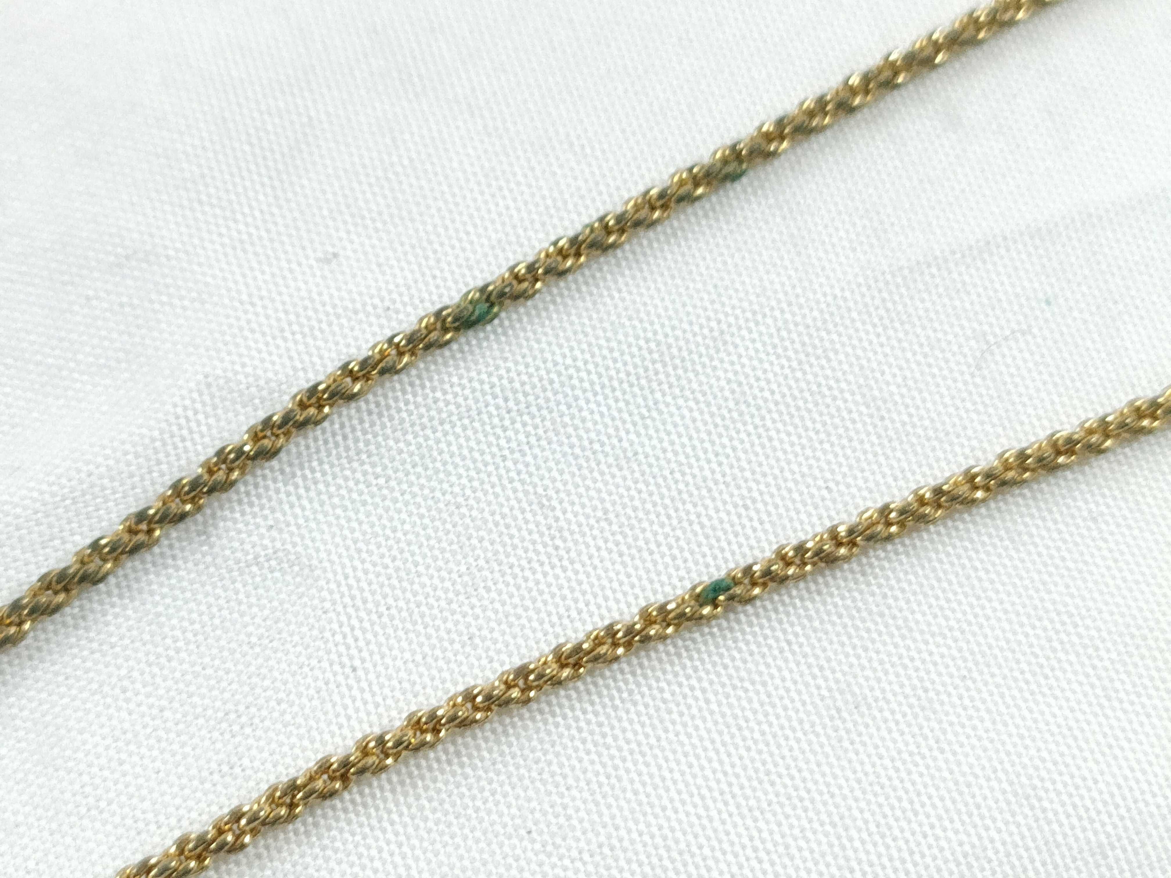 logo necklace, gold necklace — view 6