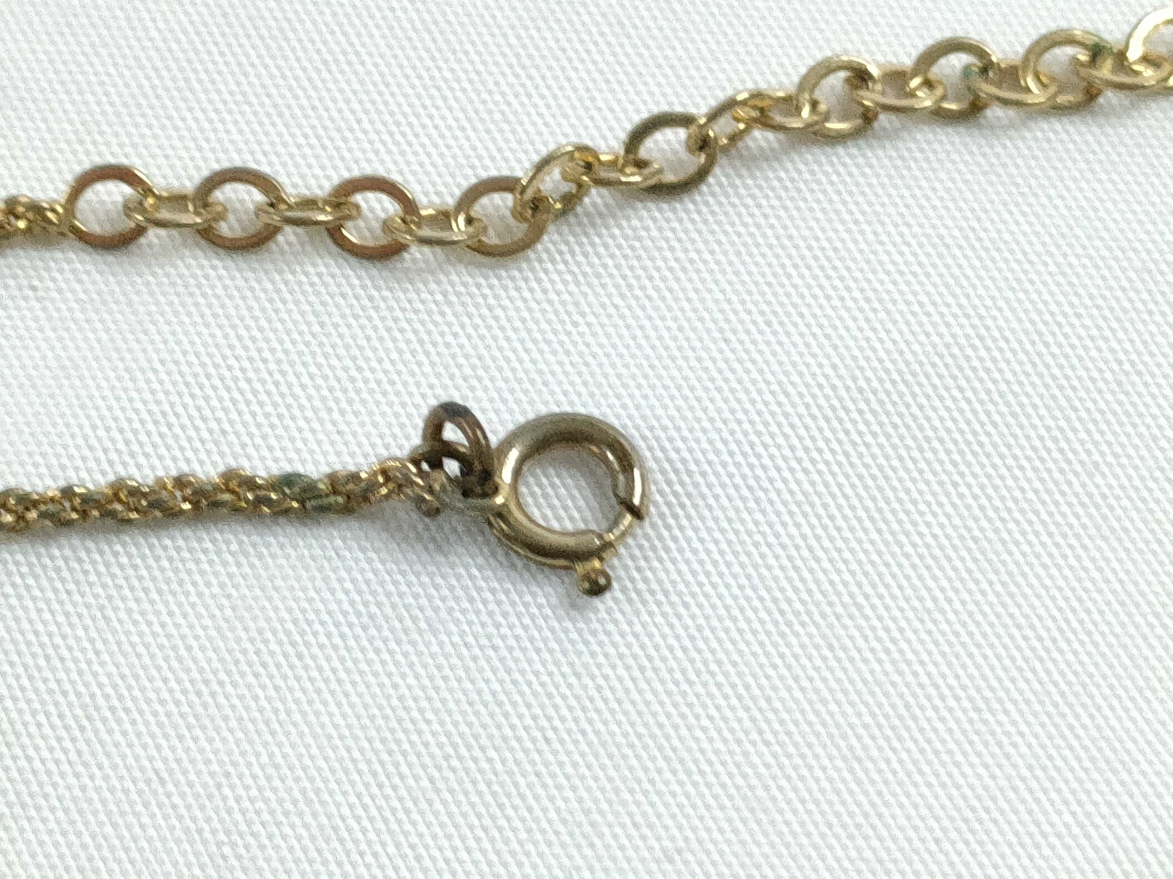 logo necklace, gold necklace — view 9
