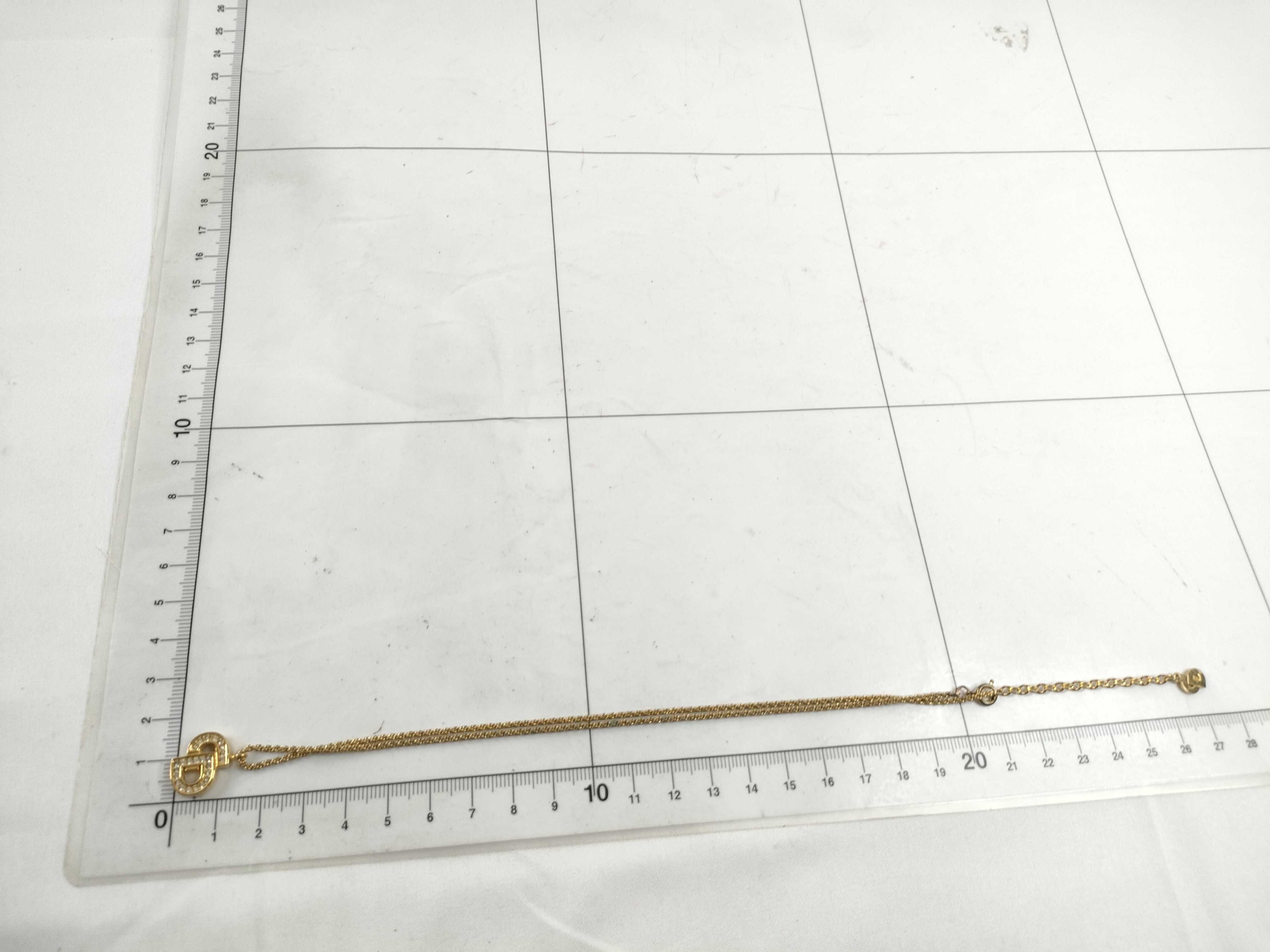 logo necklace, gold necklace — view 10