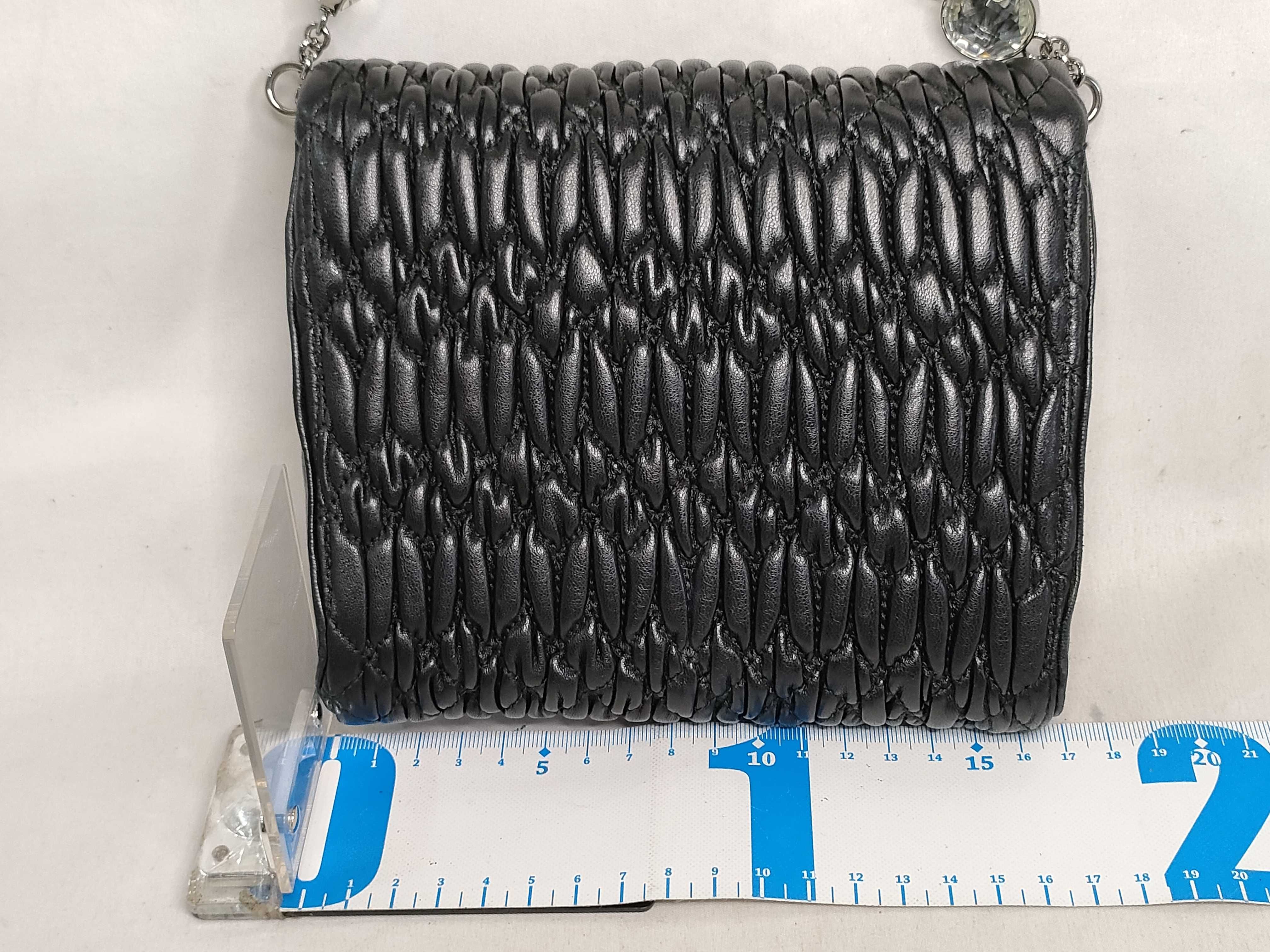 Leather Handbag, Black — view 2