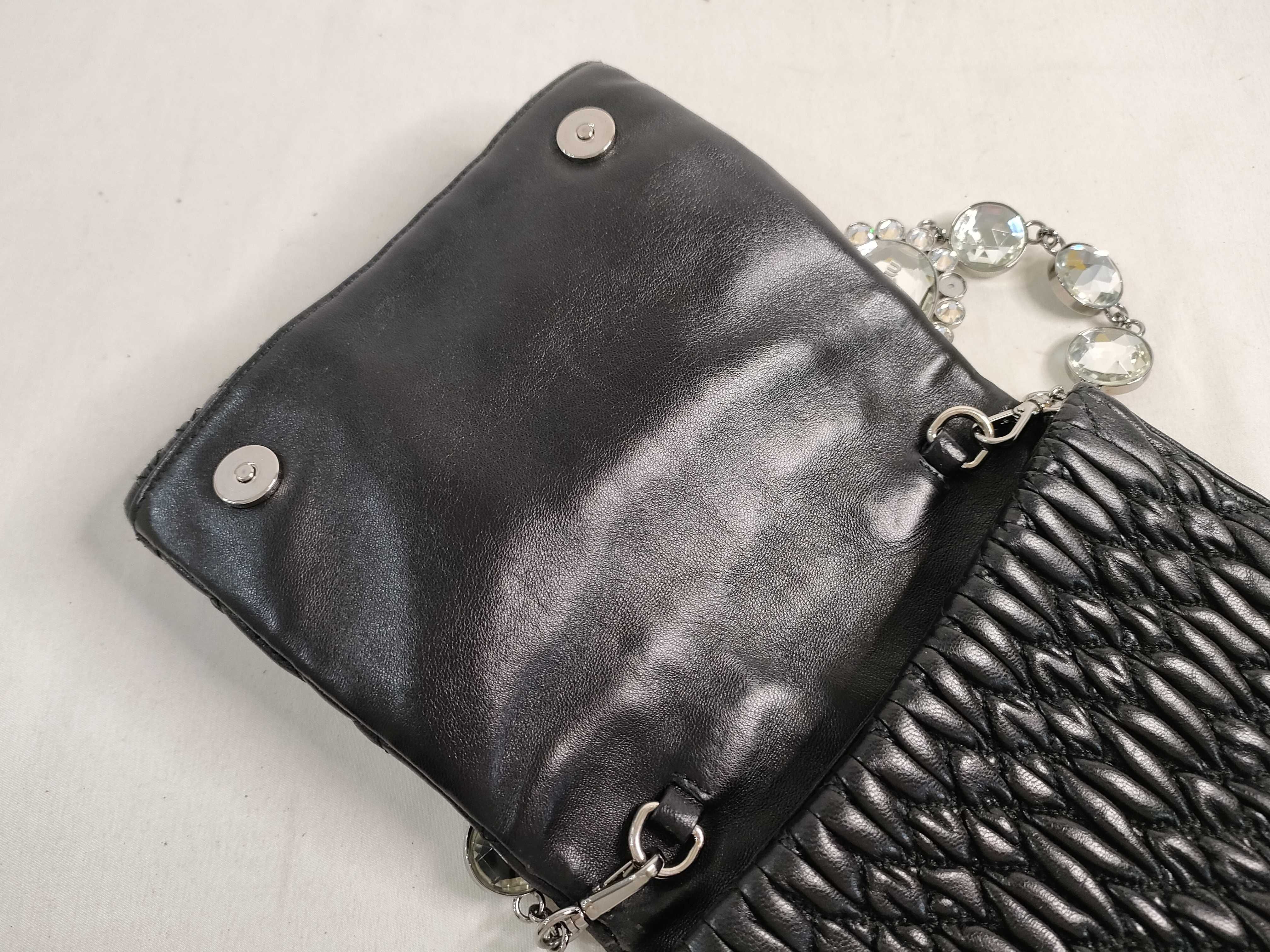 Leather Handbag, Black — view 8