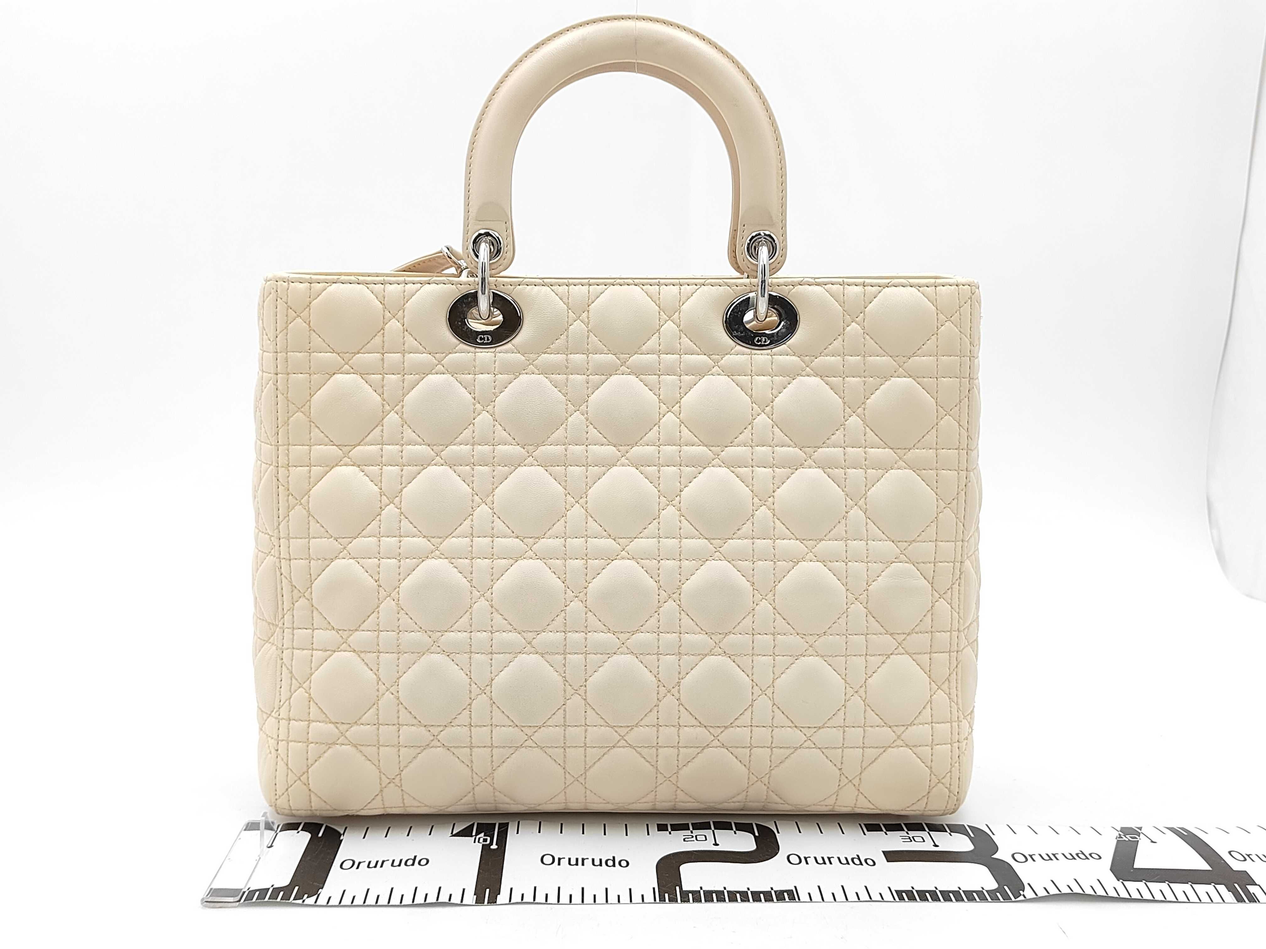 Lady Dior Cannage Leather 2-Way Shoulder/Handbag — view 2