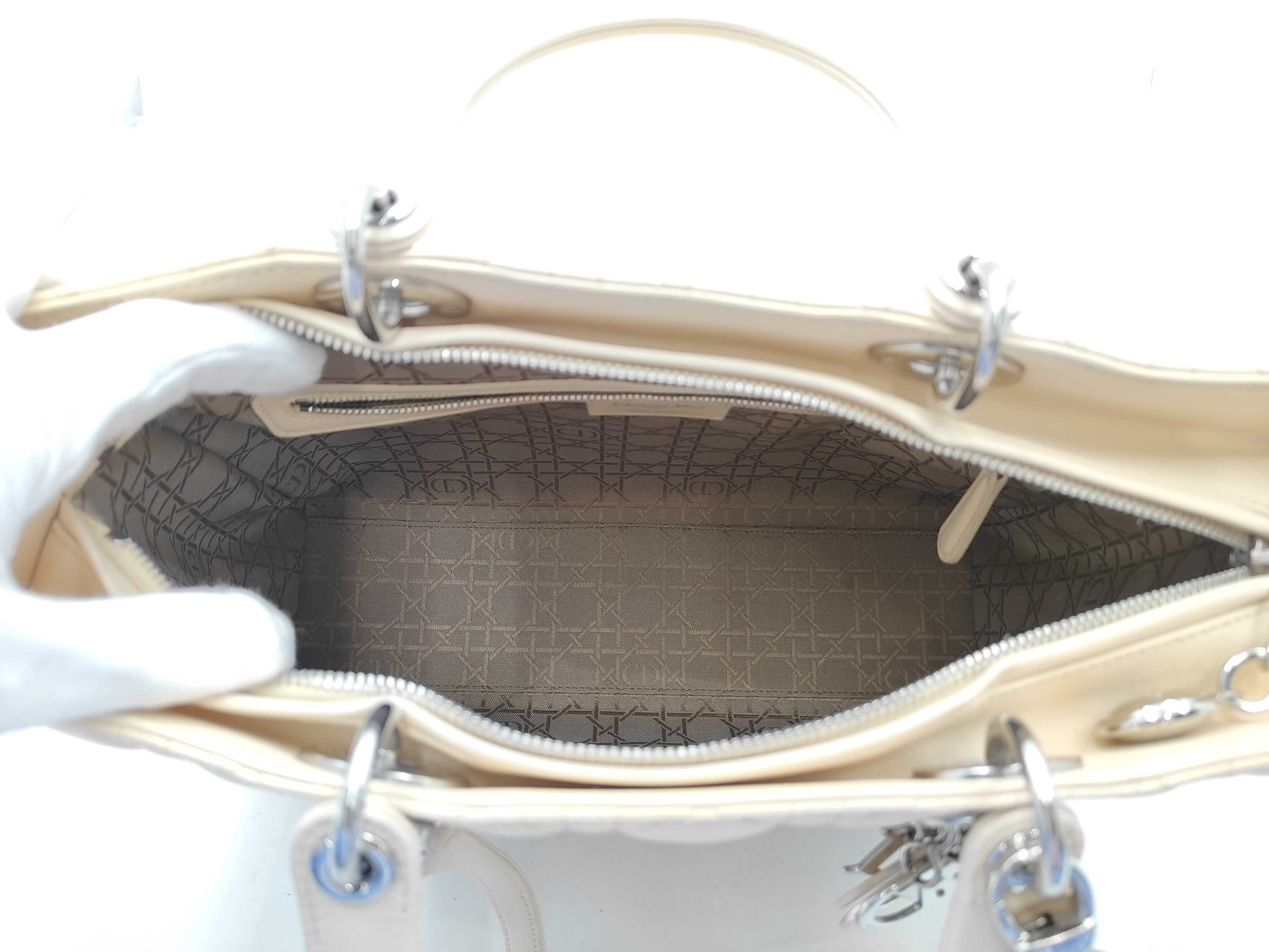 Lady Dior Cannage Leather 2-Way Shoulder/Handbag — view 10
