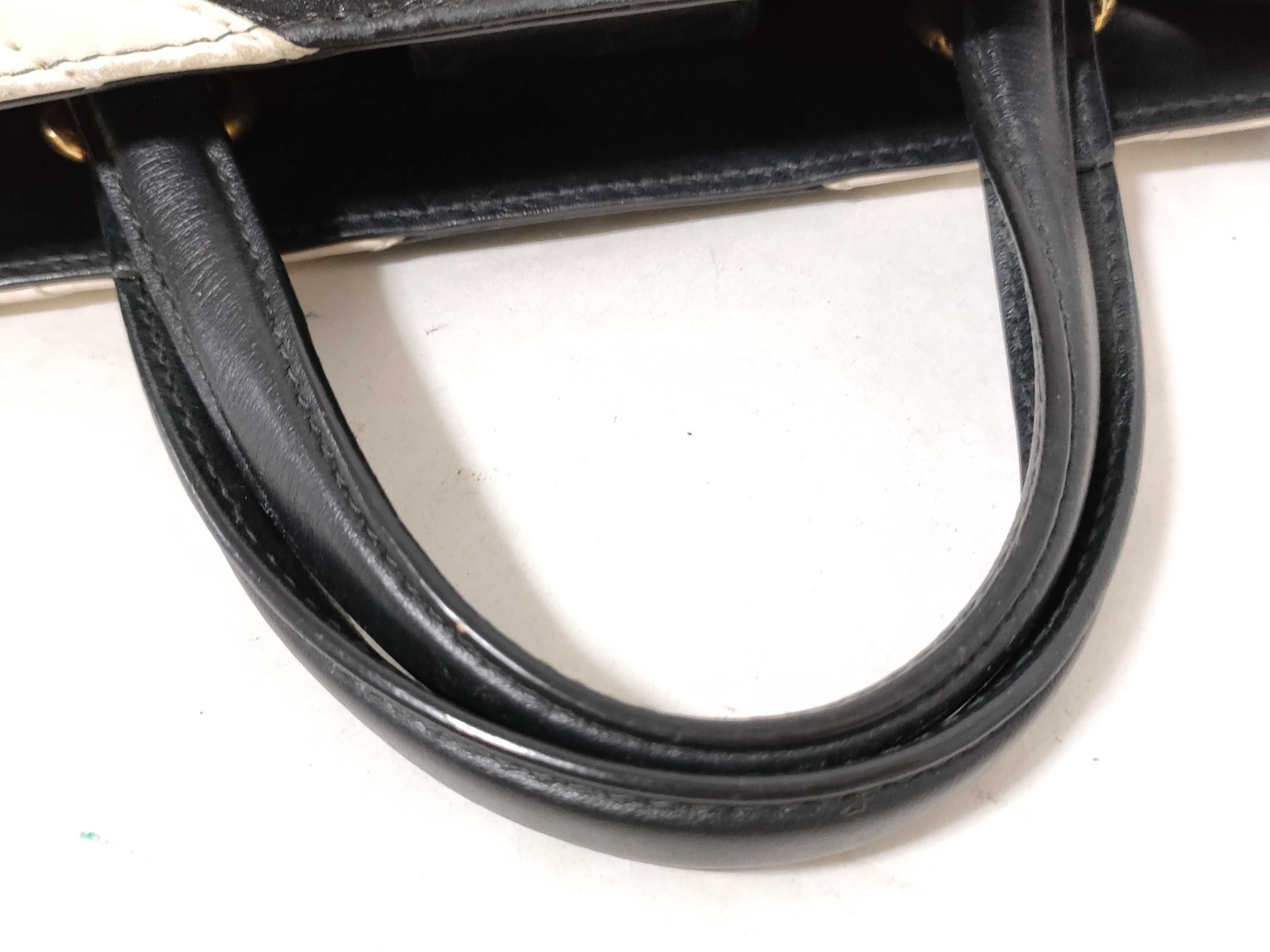 bag, black and white, 2-way, 448054 493492, black and white, with strap, handbag. — view 3
