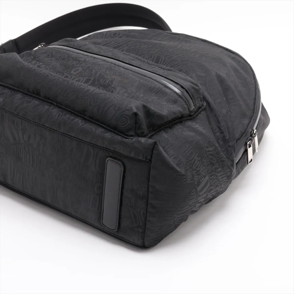 x Stussy Nylon x Leather Backpack/Rucksack, Black — view 3