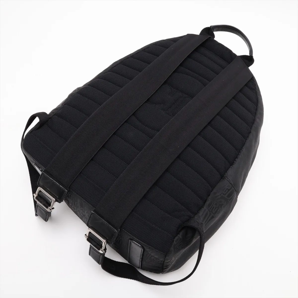 x Stussy Nylon x Leather Backpack/Rucksack, Black — view 5