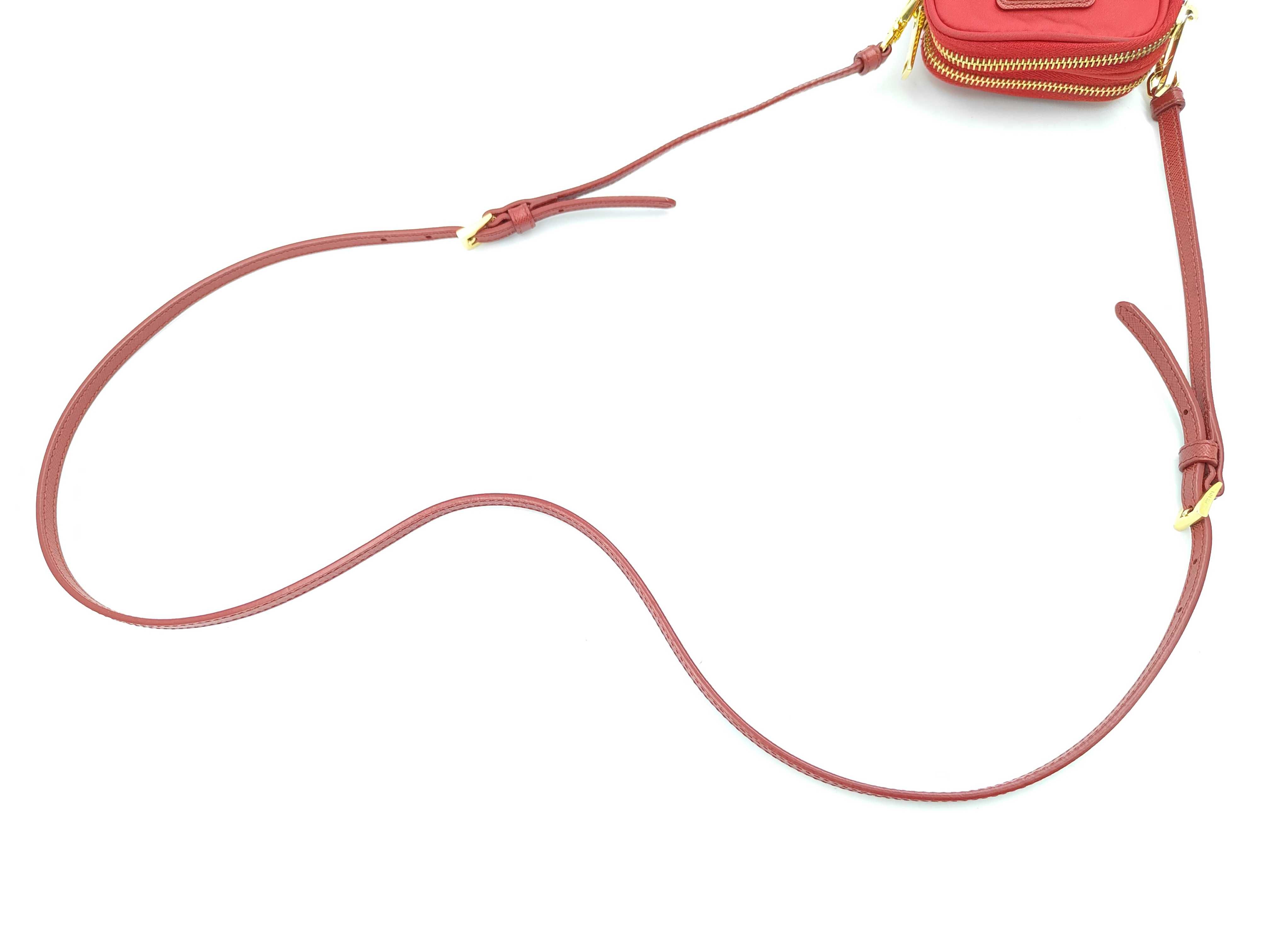Nylon Prada Shoulder Bag Nylon Red Shoulder Bag — view 3