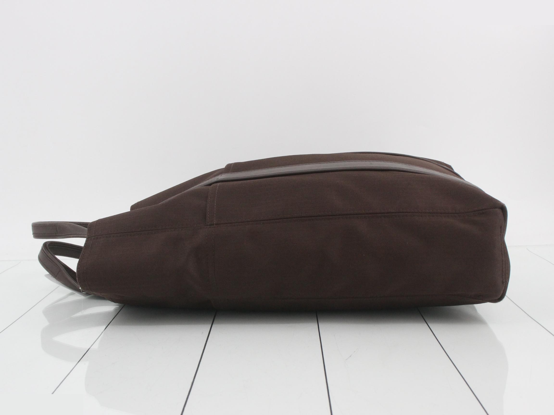 Acapulco Cabas MM Toile Chevron Brown S-type hardware 31 x 39 x 9 cm — view 4