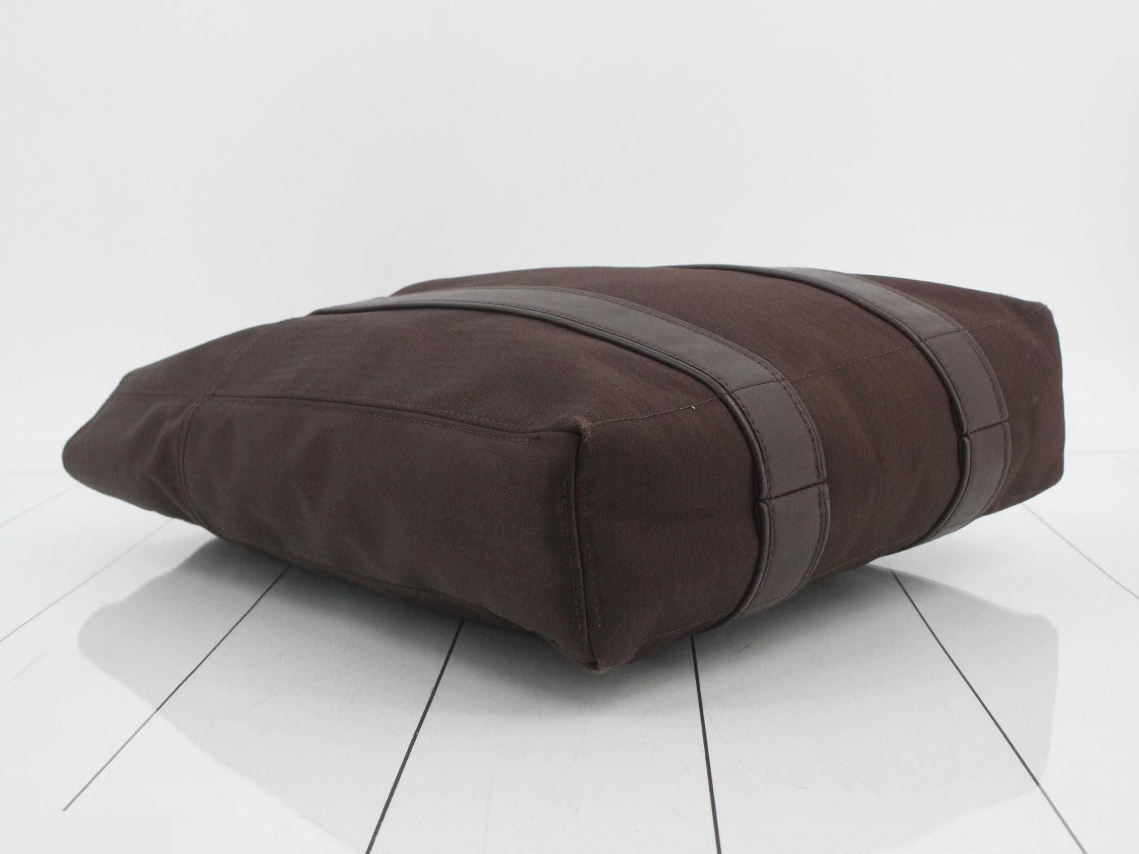Acapulco Cabas MM Toile Chevron Brown S-type hardware 31 x 39 x 9 cm — view 5