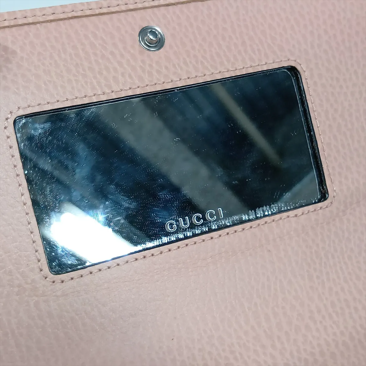 GG Marmont 497985 Leather Chain Wallet Pink — view 12