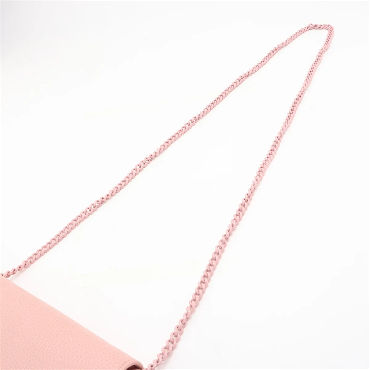 GG Marmont 497985 Leather Chain Wallet Pink — view 5