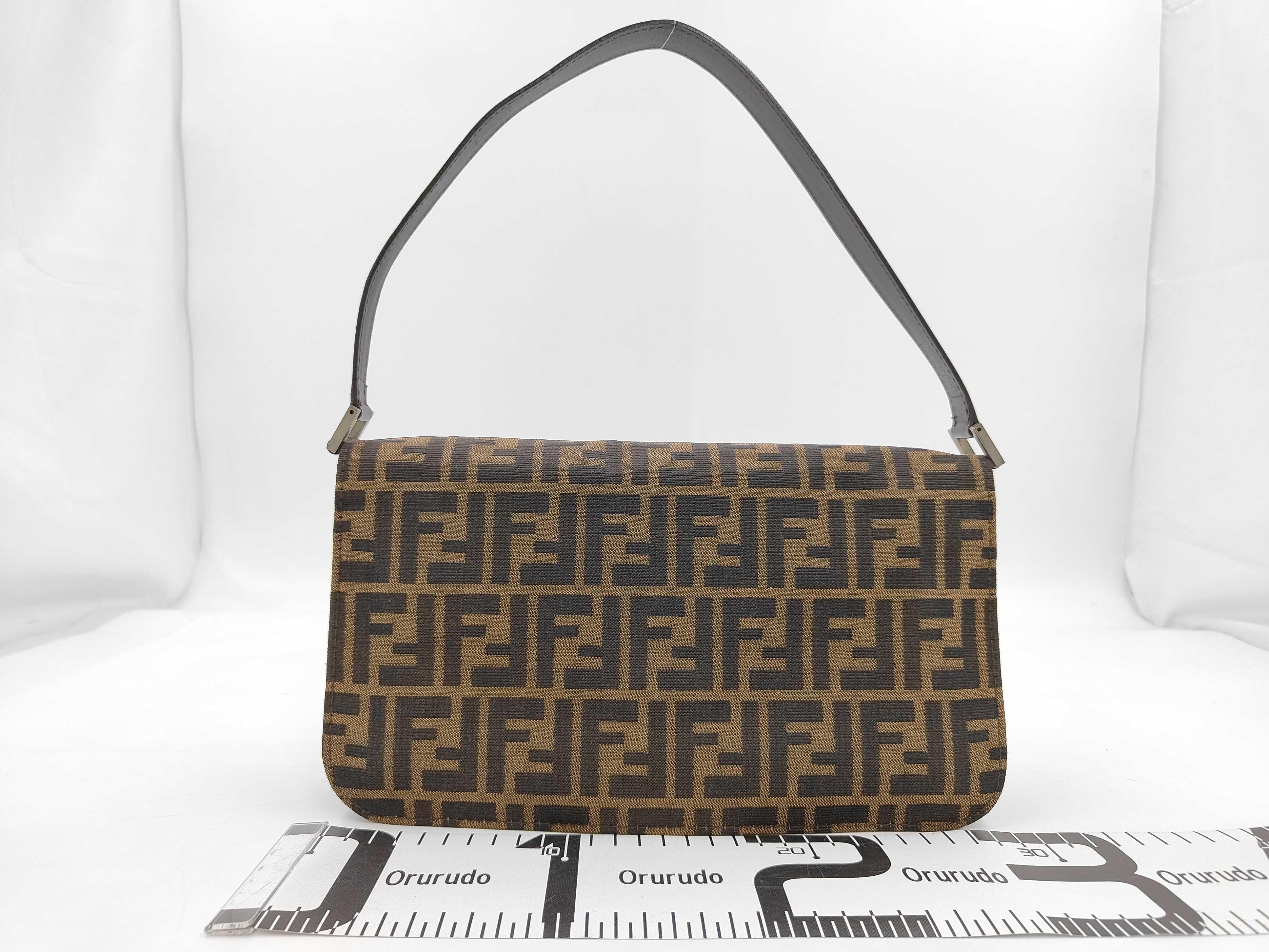 Zucca pattern Zucca shoulder bag, leather, brown shoulder bag — view 2