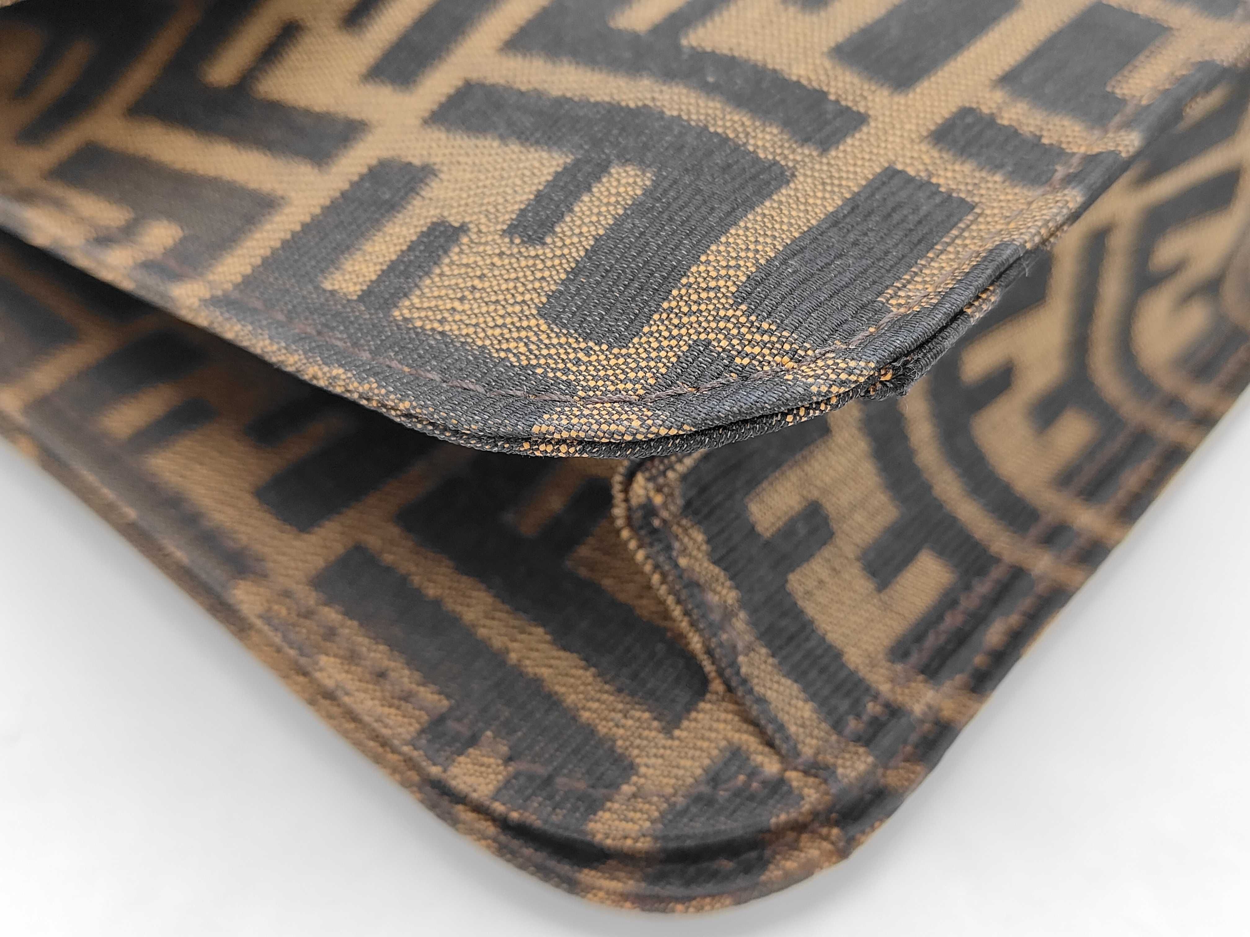 Zucca pattern Zucca shoulder bag, leather, brown shoulder bag — view 4