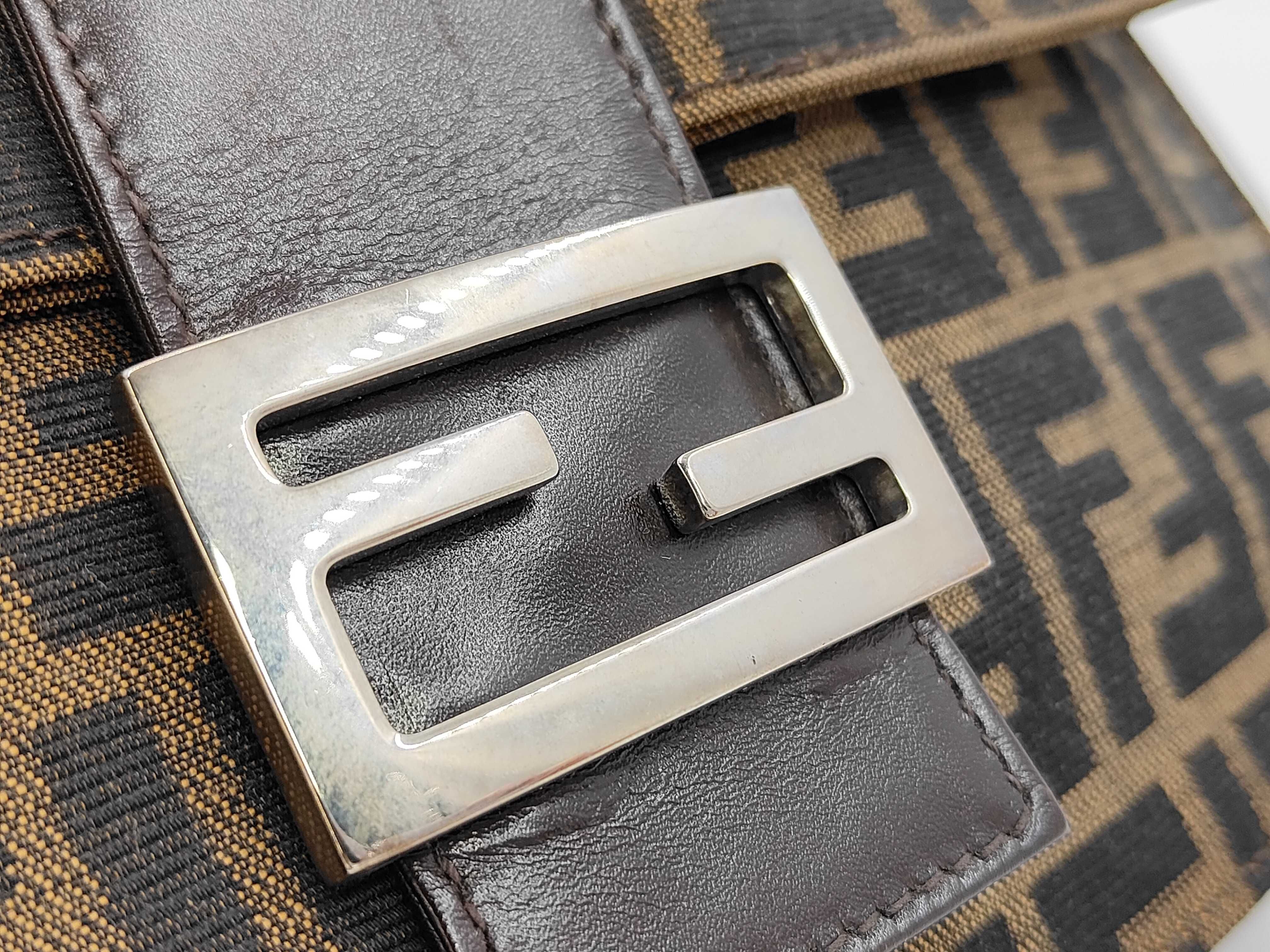 Zucca pattern Zucca shoulder bag, leather, brown shoulder bag — view 7