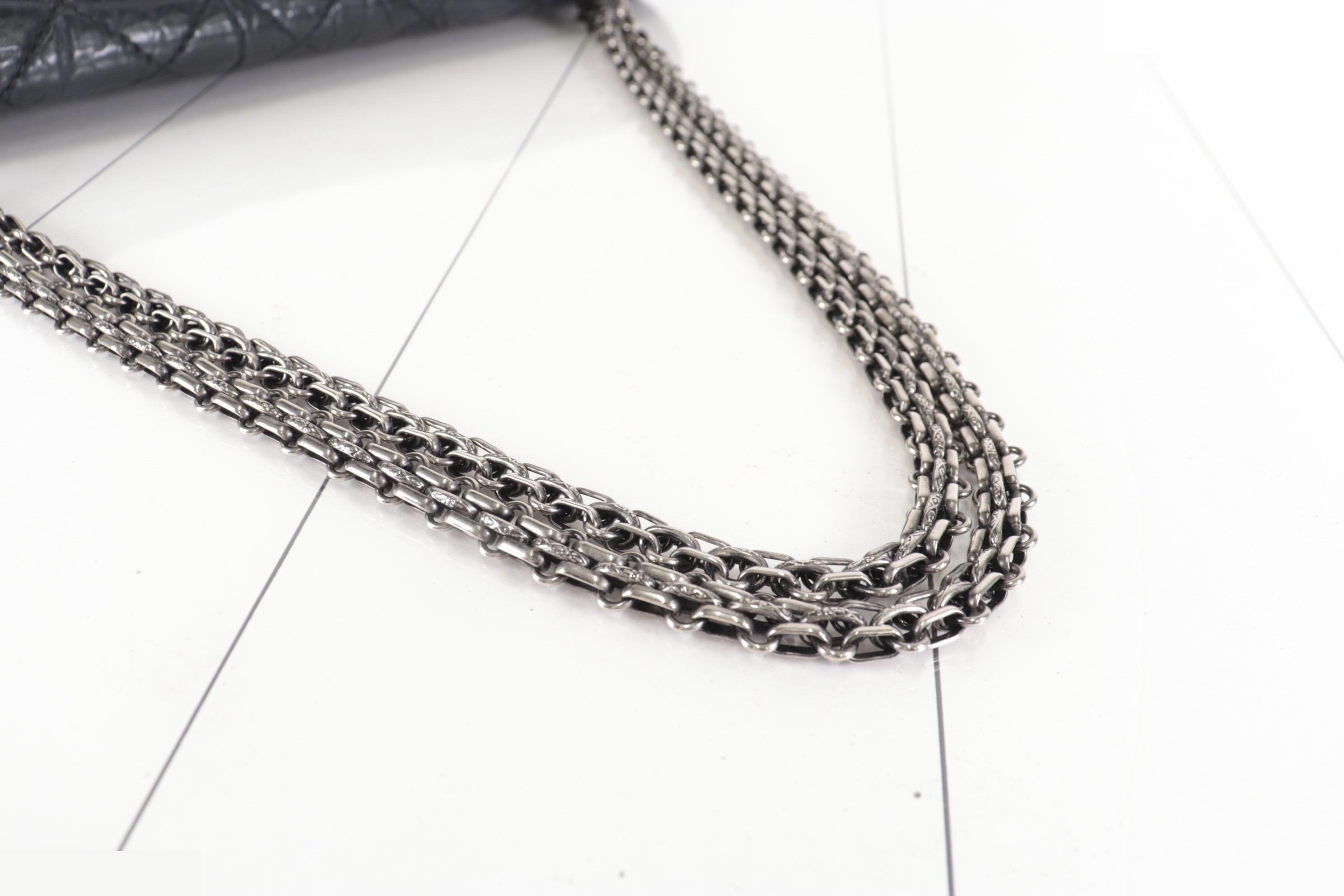 Double flap, calfskin, 2.55 chain shoulder bag, silver hardware, serial number 20s. — view 9
