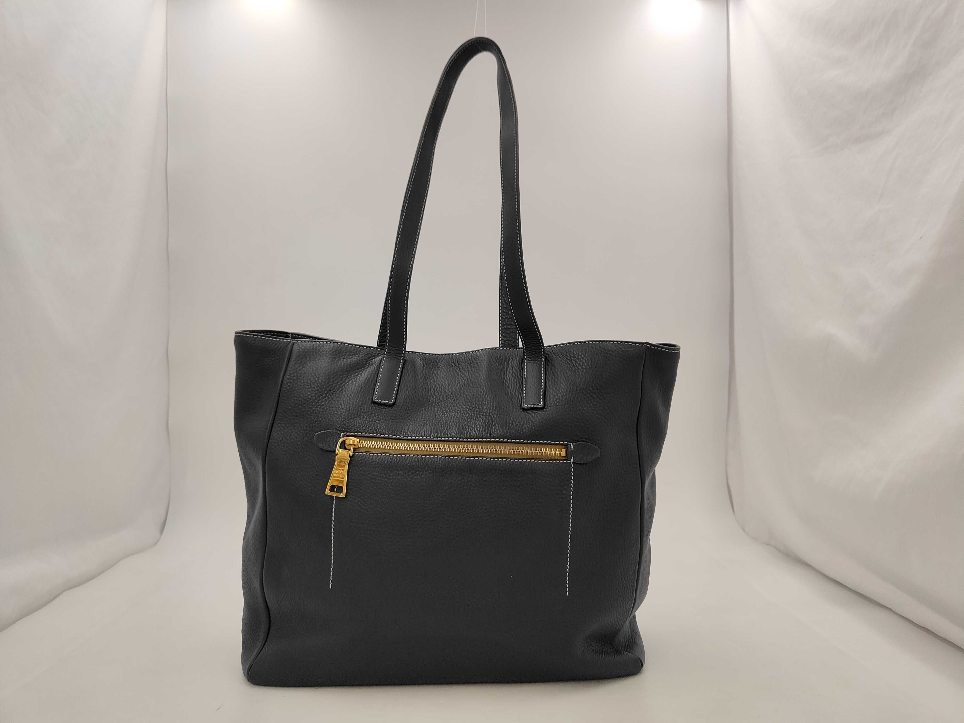 Vitello Daino Tote Bag Navy