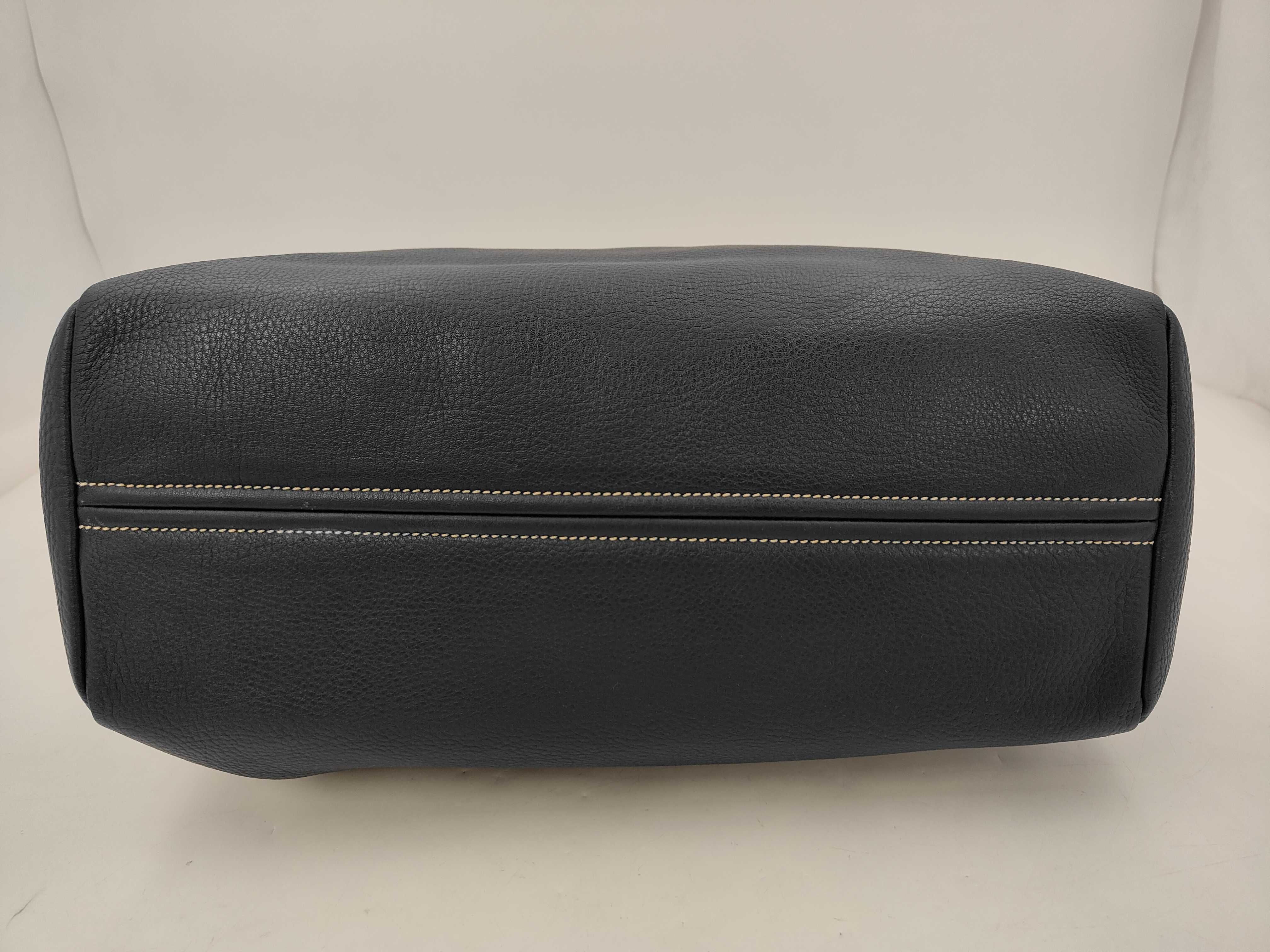Vitello Daino Tote Bag Navy — view 3