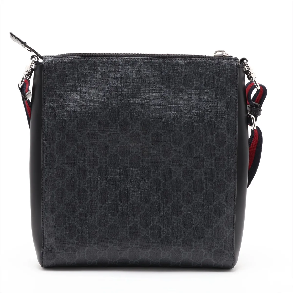 GG Supreme 474137 PVC x Leather Shoulder Bag, Black — view 2
