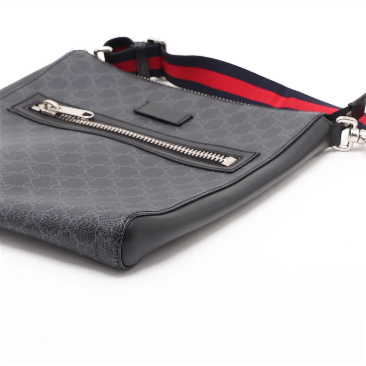GG Supreme 474137 PVC x Leather Shoulder Bag, Black — view 3