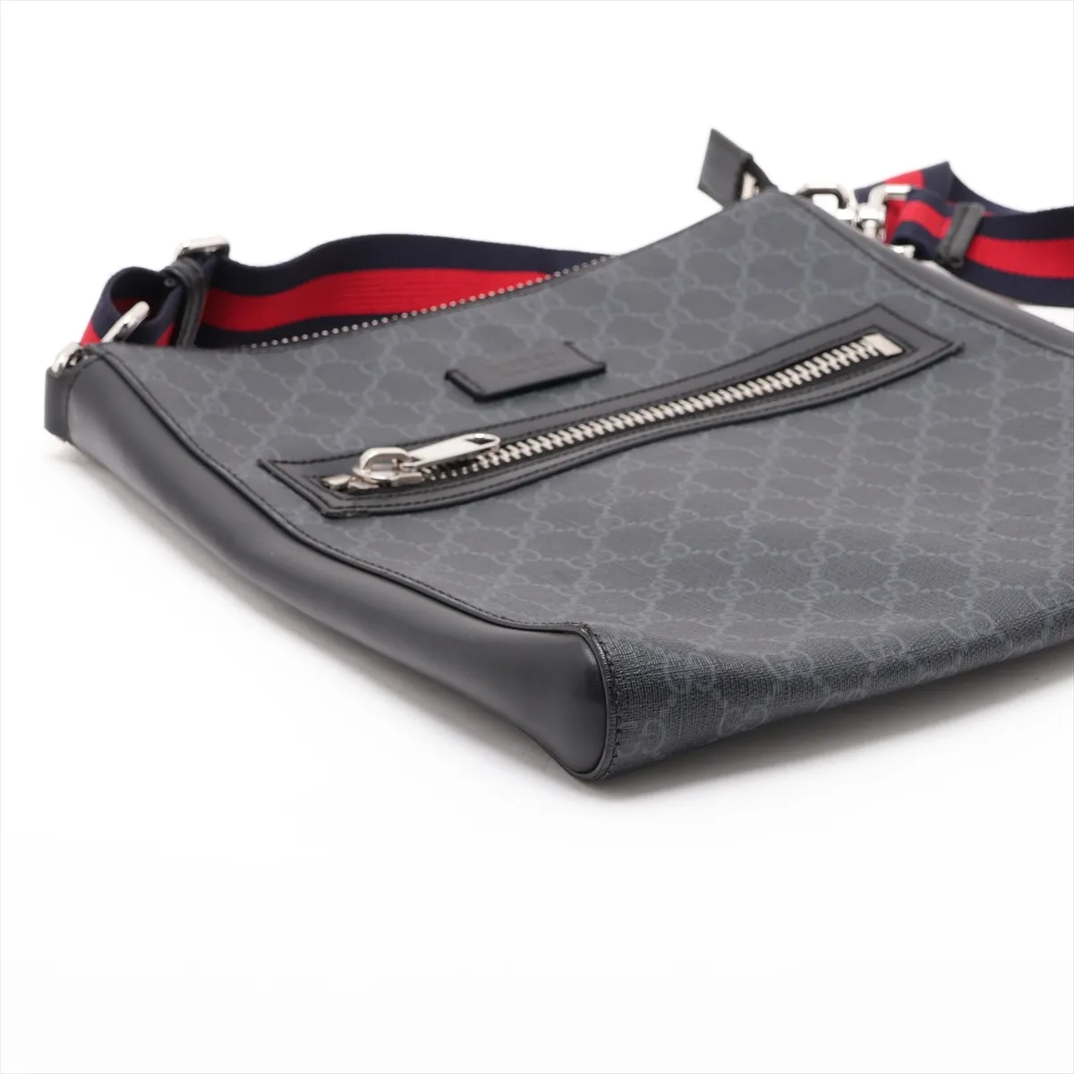 GG Supreme 474137 PVC x Leather Shoulder Bag, Black — view 4